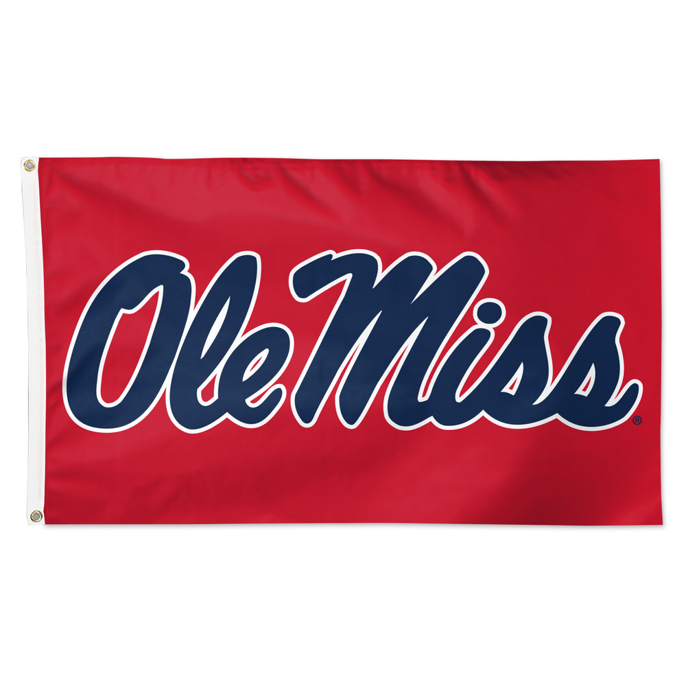 Ole Miss Deluxe 3 x 5 Flag - Red