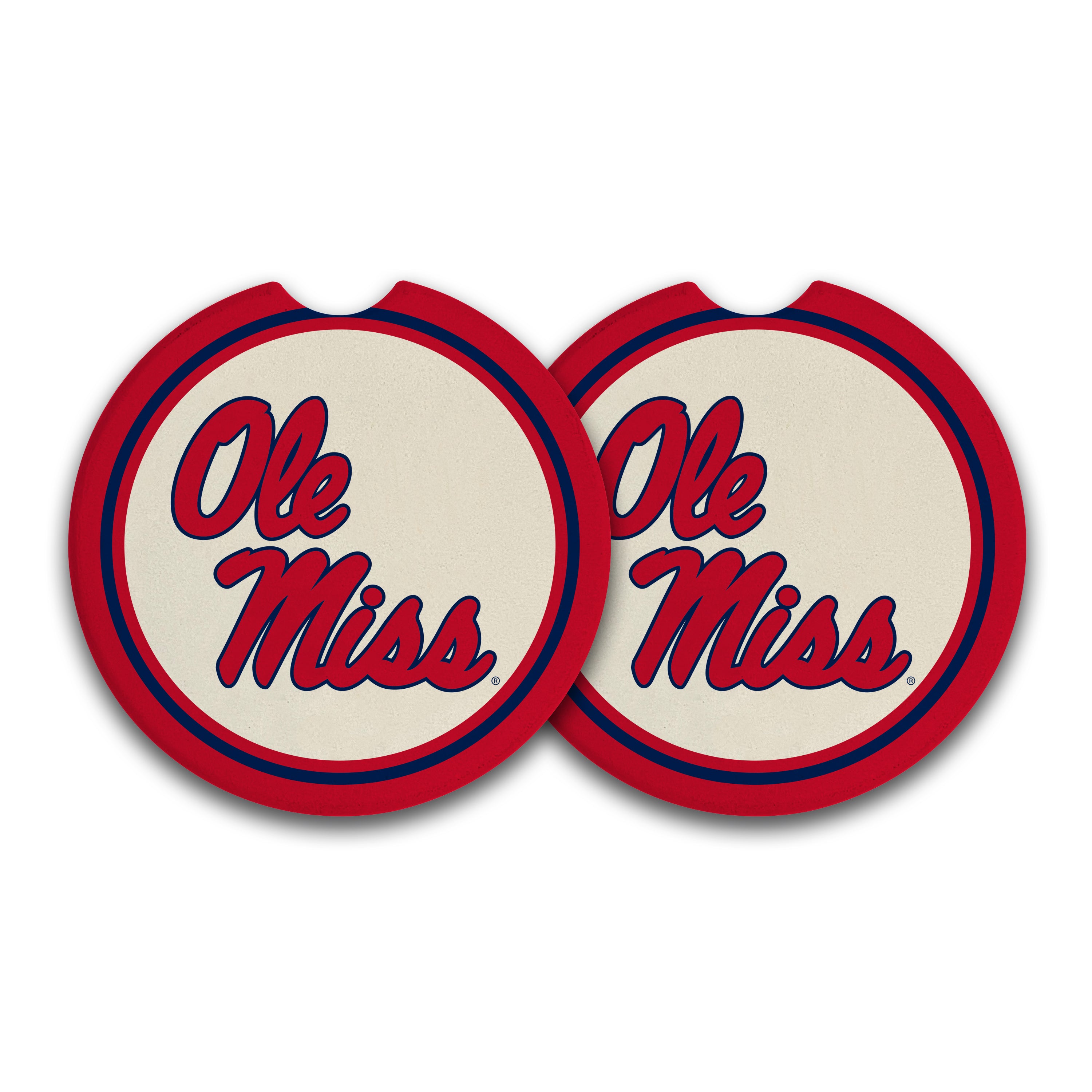 Magnolia Lane Ole Miss Car Coasters