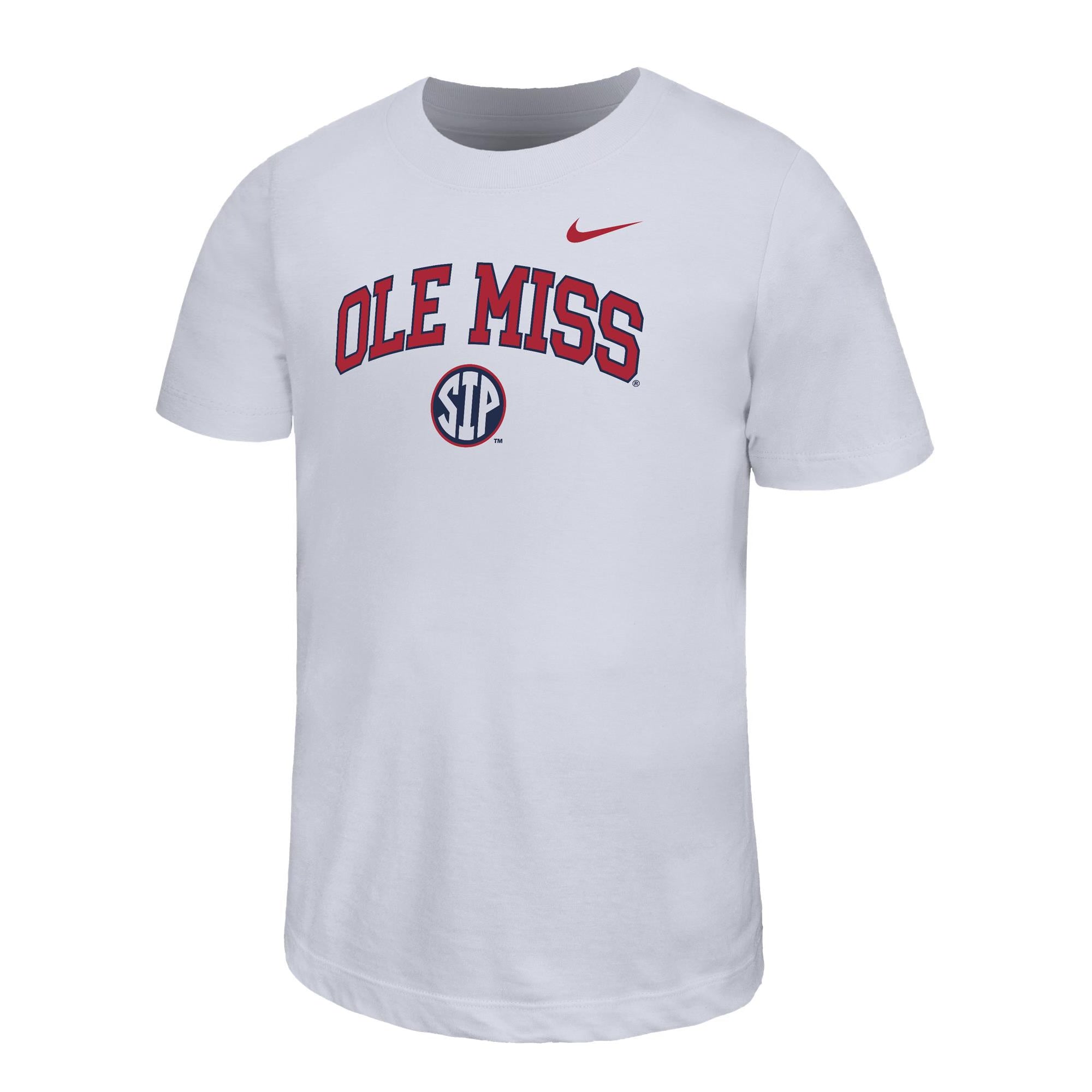 Nike Youth Ole Miss Dri Fit SIP Tee - White