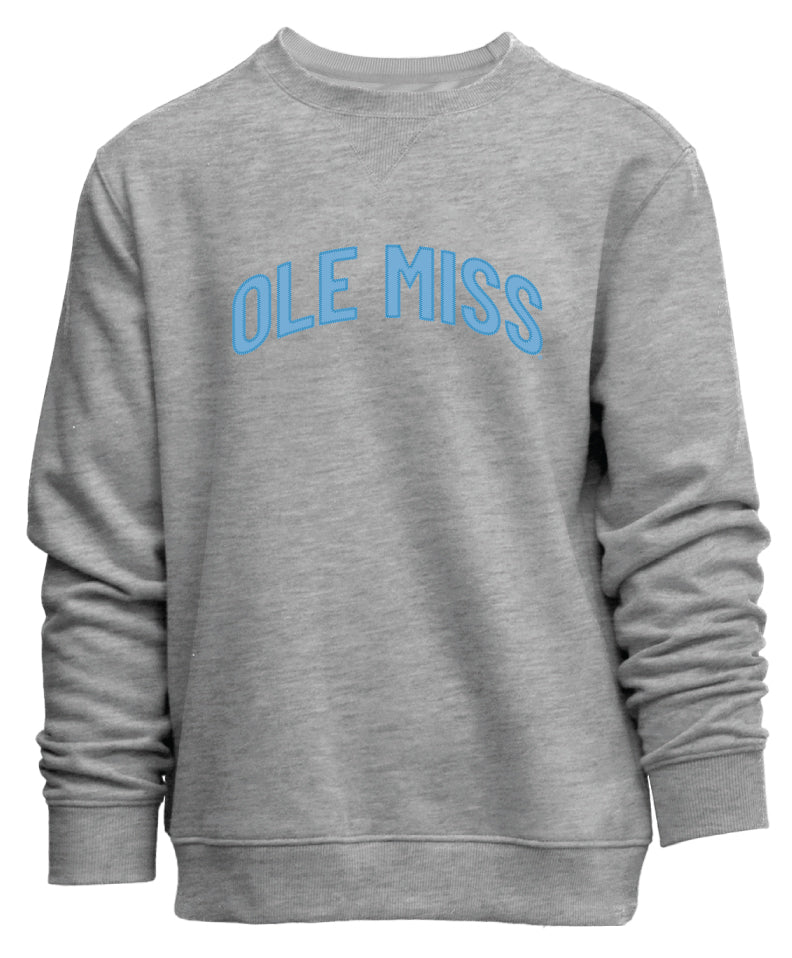 Camp David Everyday Crew- Grey- Arch Ole Miss