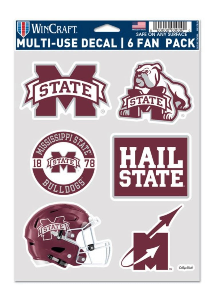 Mississippi State Vault 6 Pack Multi Use Decals