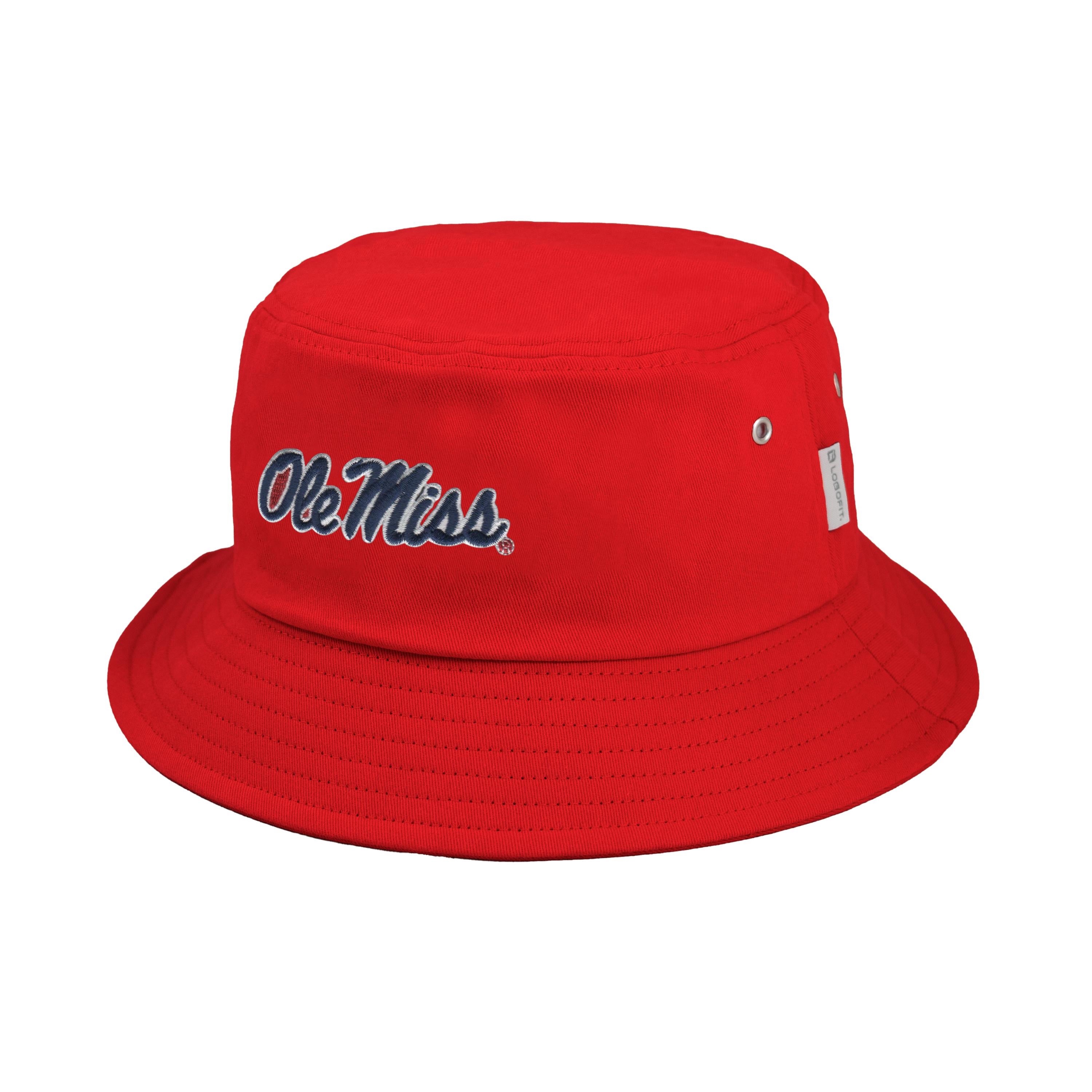 Red Ole Miss Logofit Bucket Hat