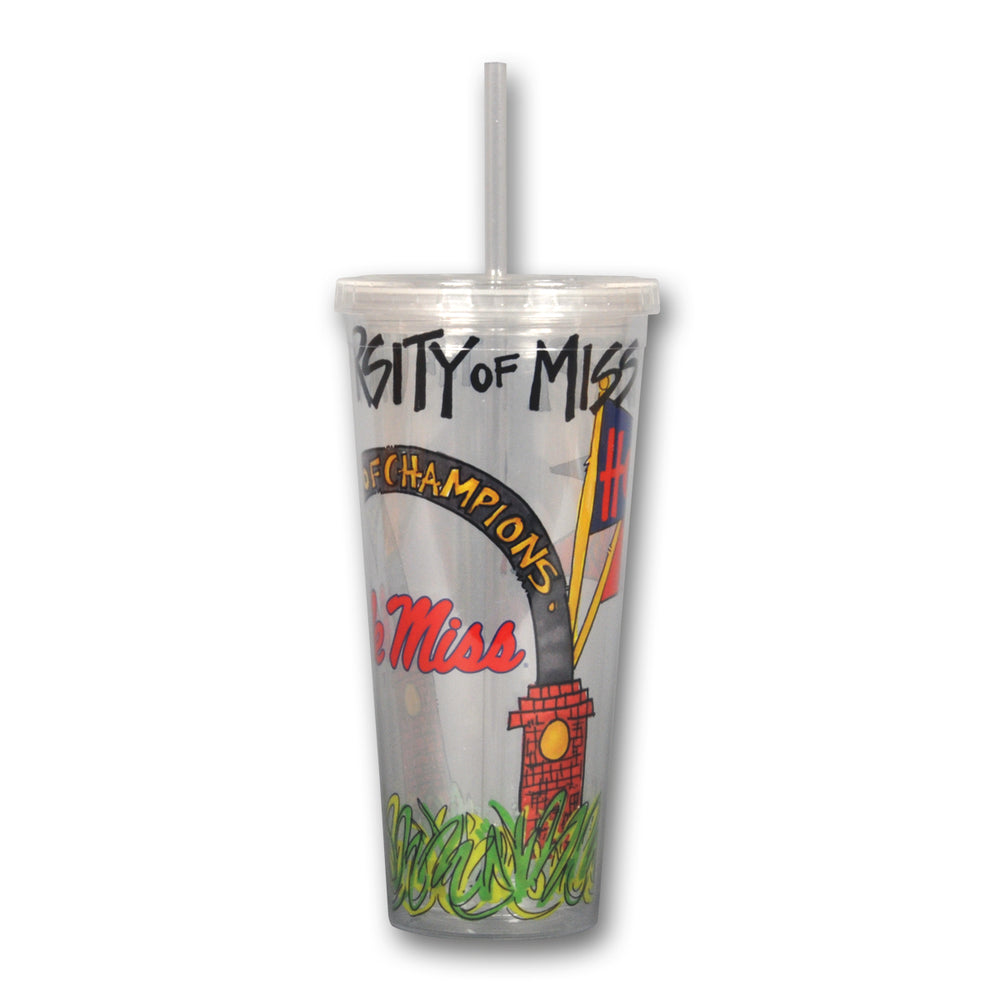 Magnolia Lane Ole Miss Tumbler with Straw