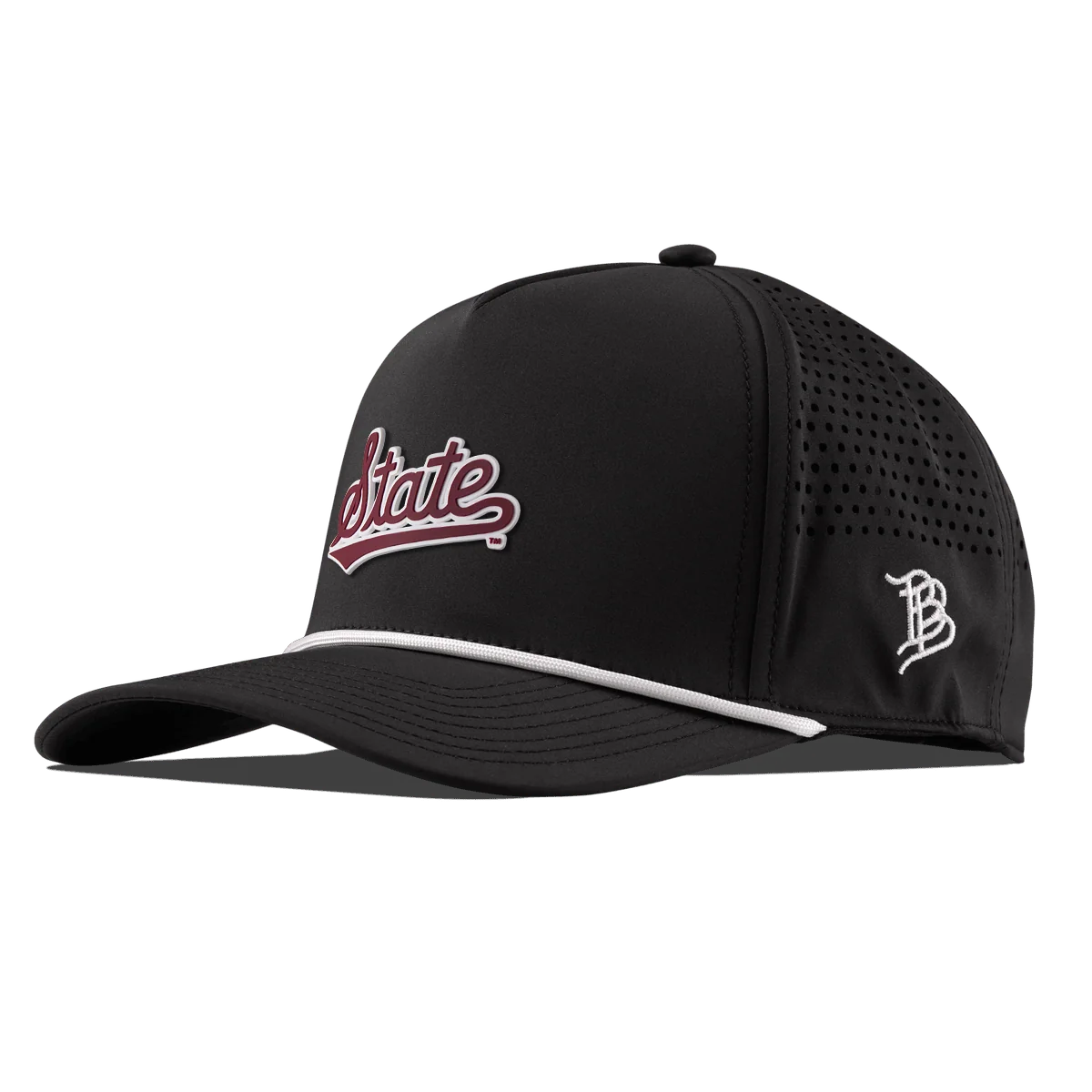 Mississippi State Rope Hat - Black with State Script