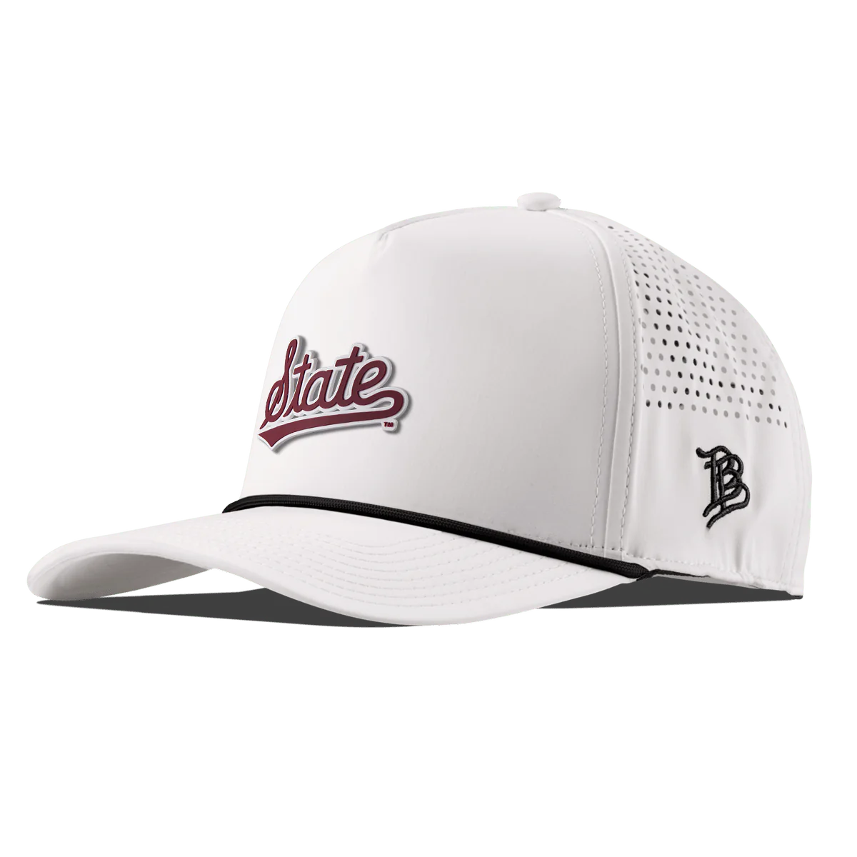 Branded Bills- White Script State Rope Cap