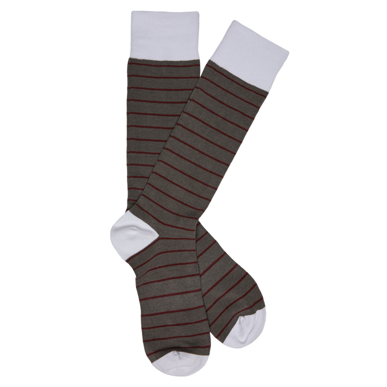 DeadSoxy Adult Maroon Wide Stripe Socks