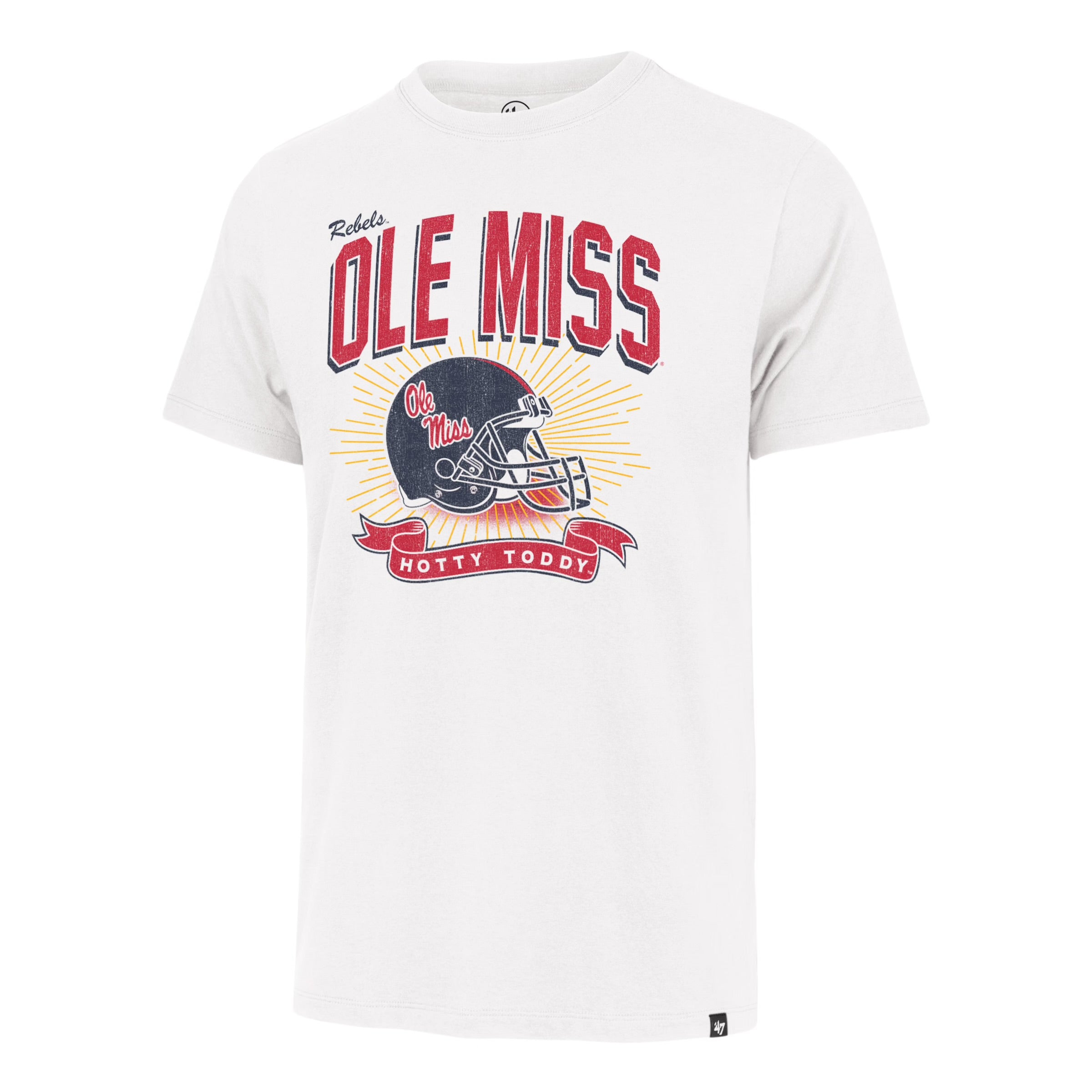 47 Brand White Wash Ole Miss Rebels Tshirt