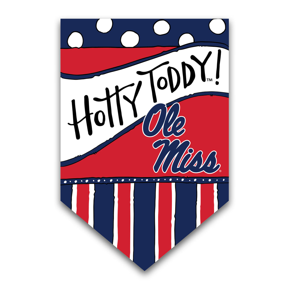 Ole Miss Dots and Stripes Garden Flag