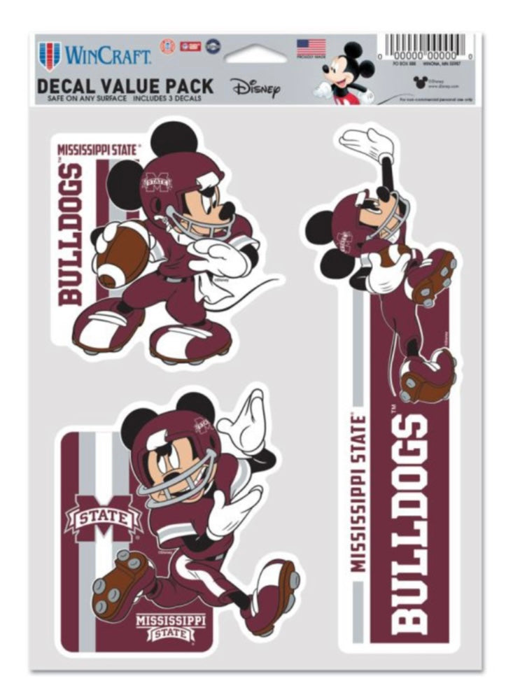Mississippi State Mickey Football Decals