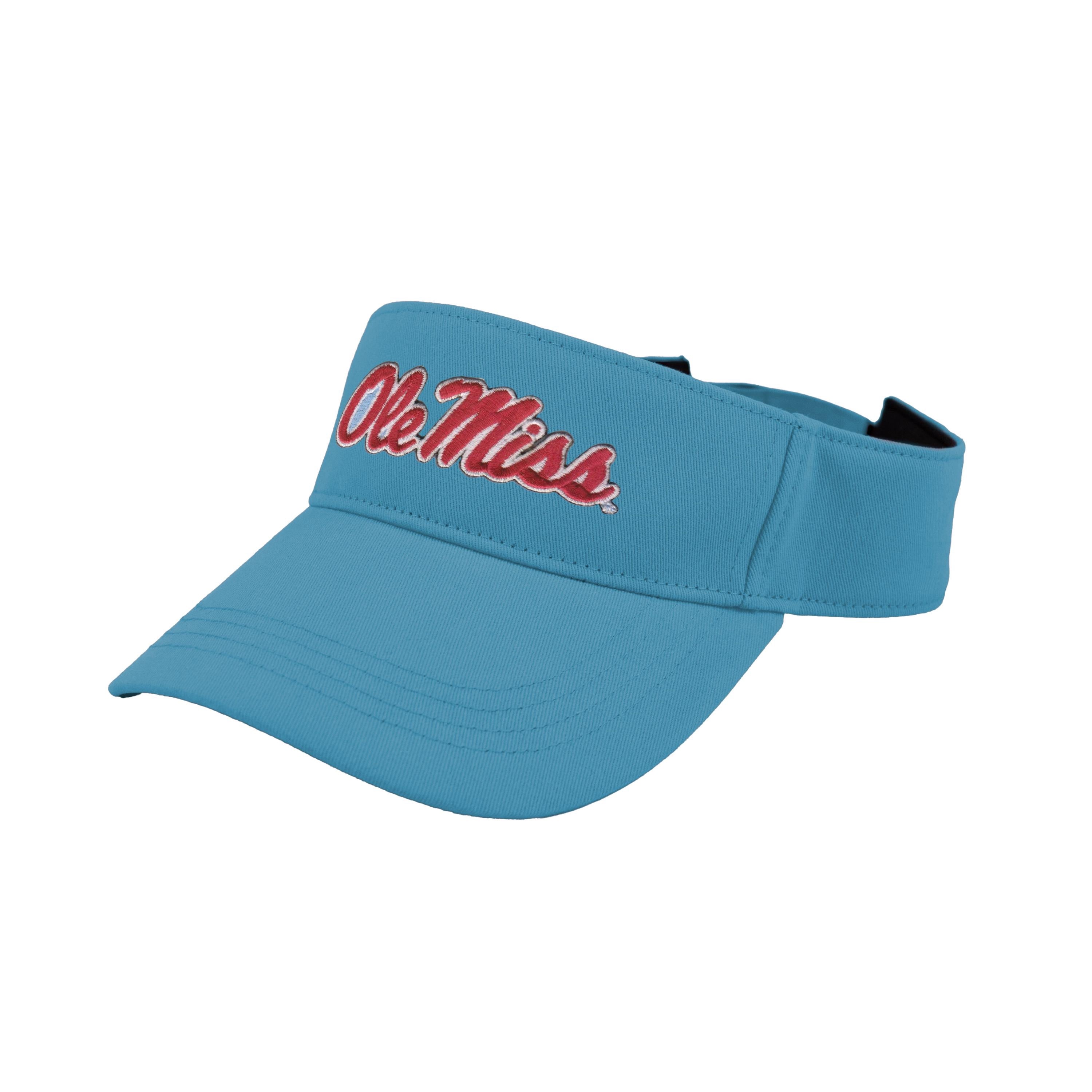 Ole Miss Powder Blue Logofit Visor