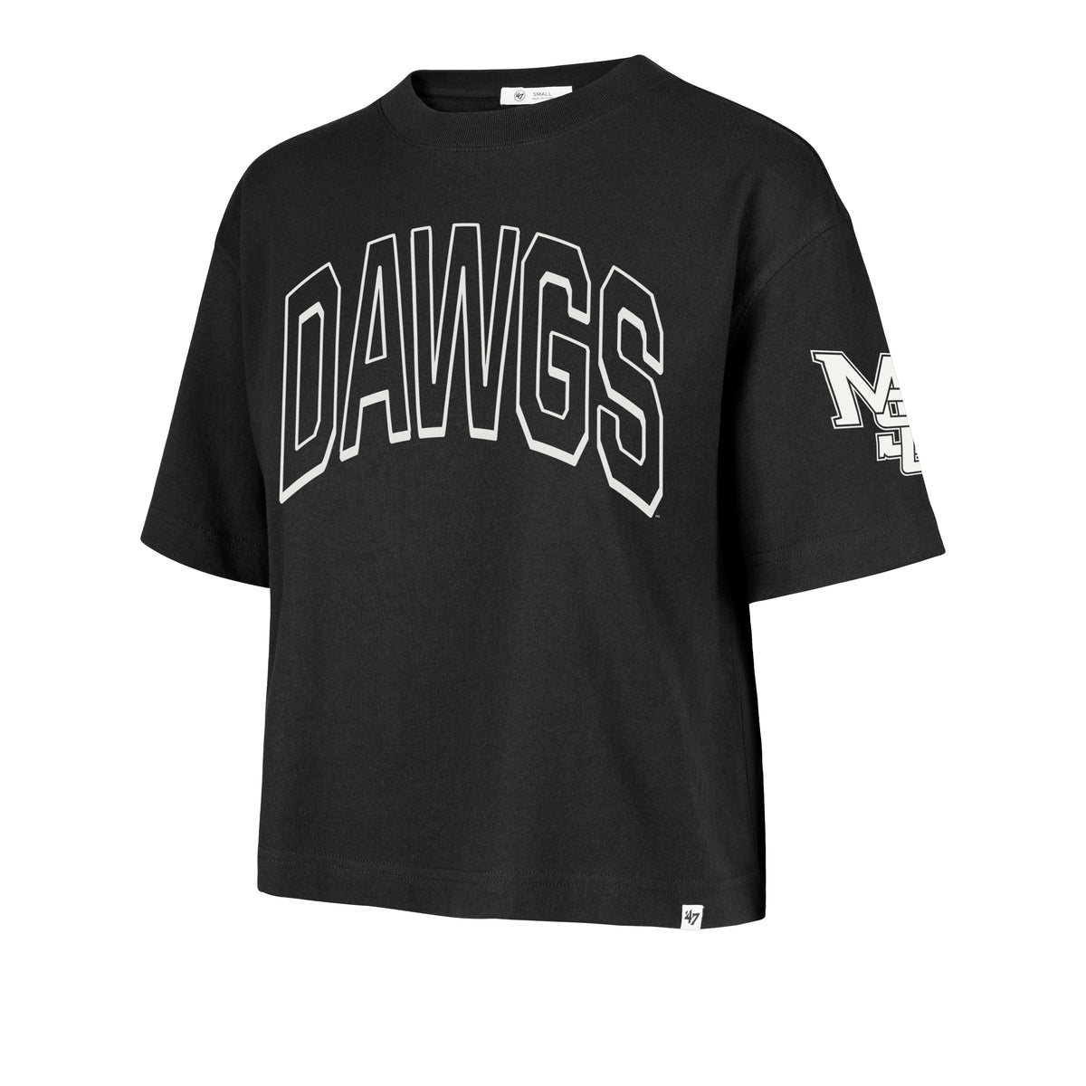 47 Brand "DAWGS" black cropped Tee
