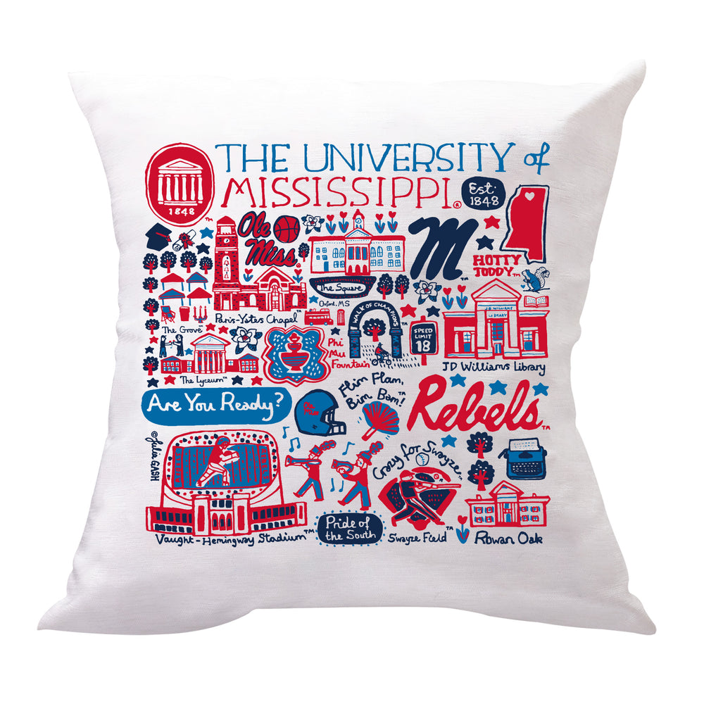 Julia Gash Ole Miss 18” Pillow