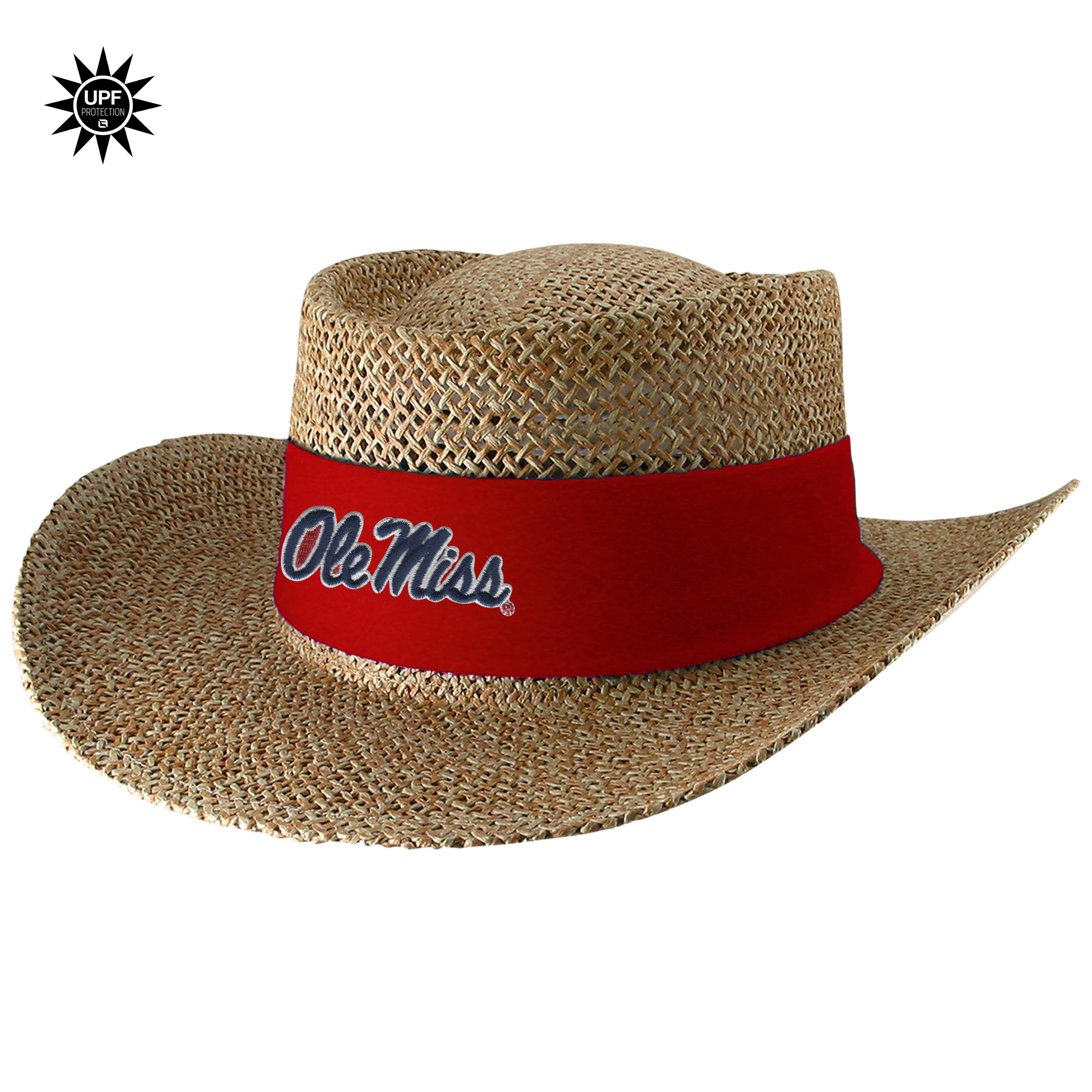Tournament - Natural Twisted Straw Gambler with Sun Blocker Material