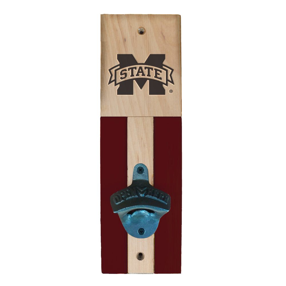 Mississippi State Wall Mount Bottle Opener with MSU Logo