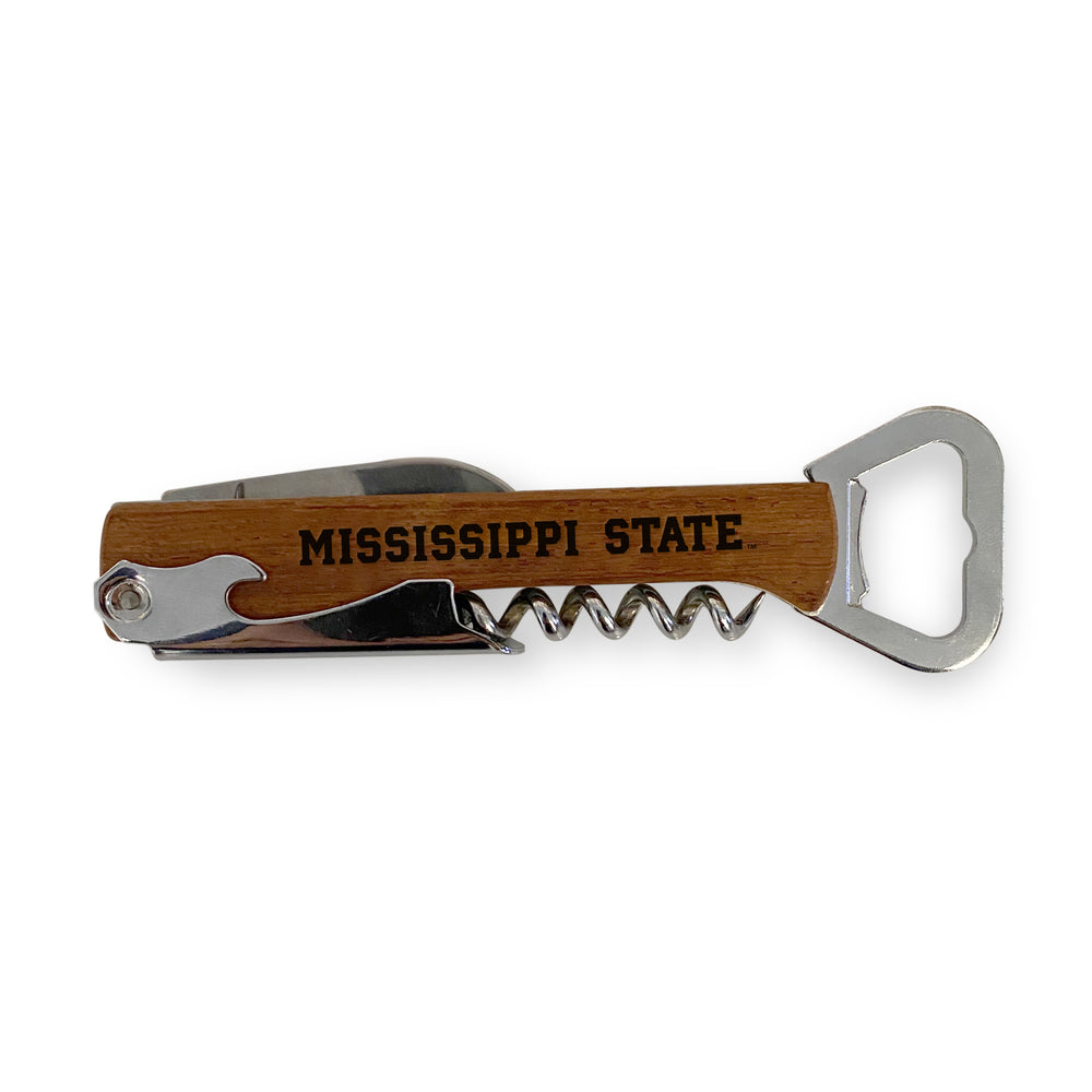 Mississippi State Wood Bottle Opener and Wine Key