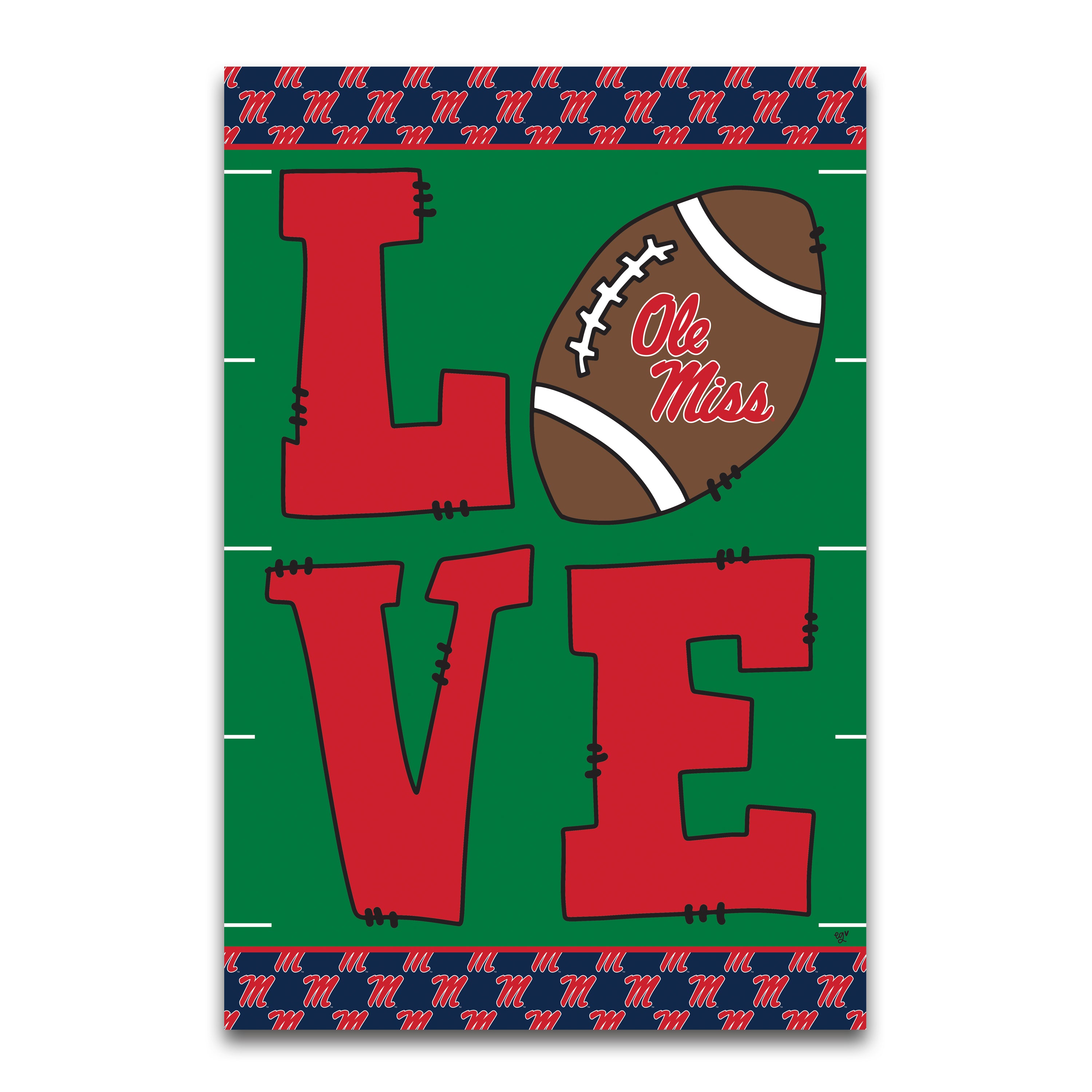 Magnolia Lane Ole Miss Love Garden Flag