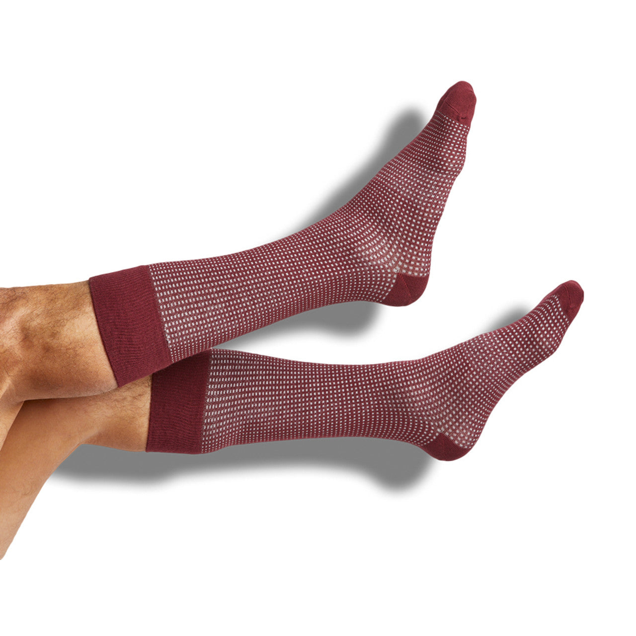 DeadSoxy Maroon Birdseye Dress Socks