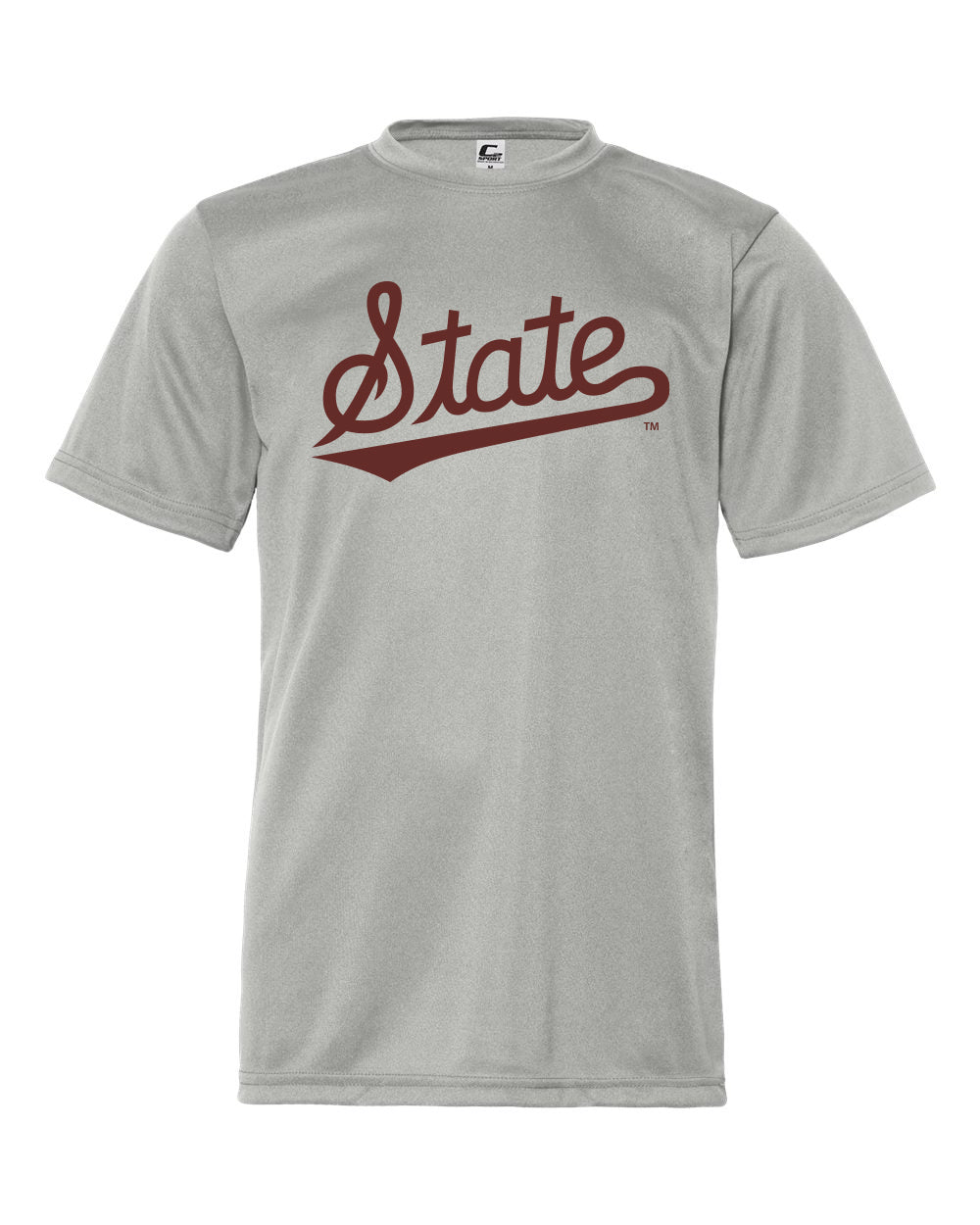 C2 Sport Grey Dri fit  Youth Tee with State Script