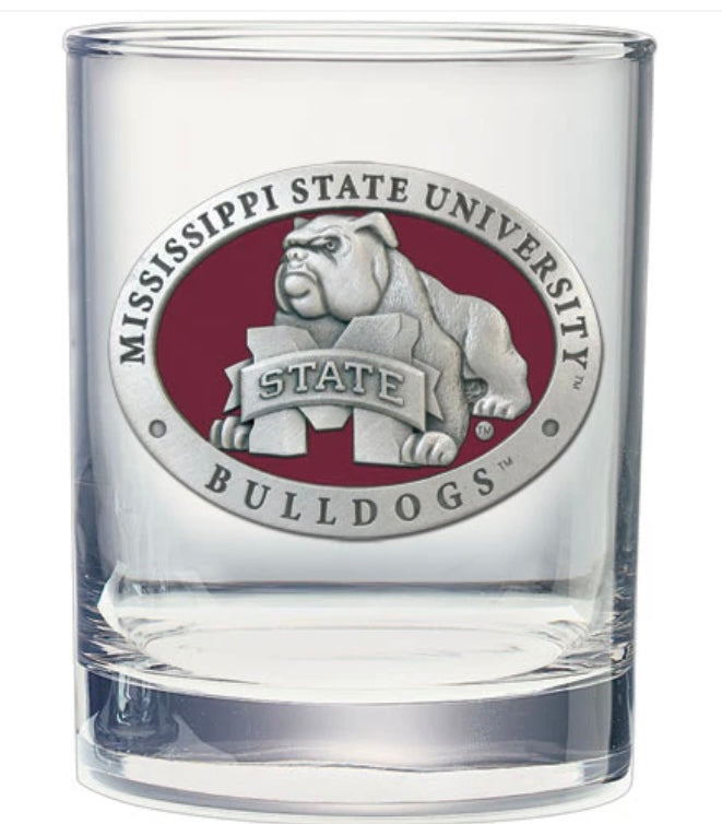 Mississippi State Double Old Fashioned Glass