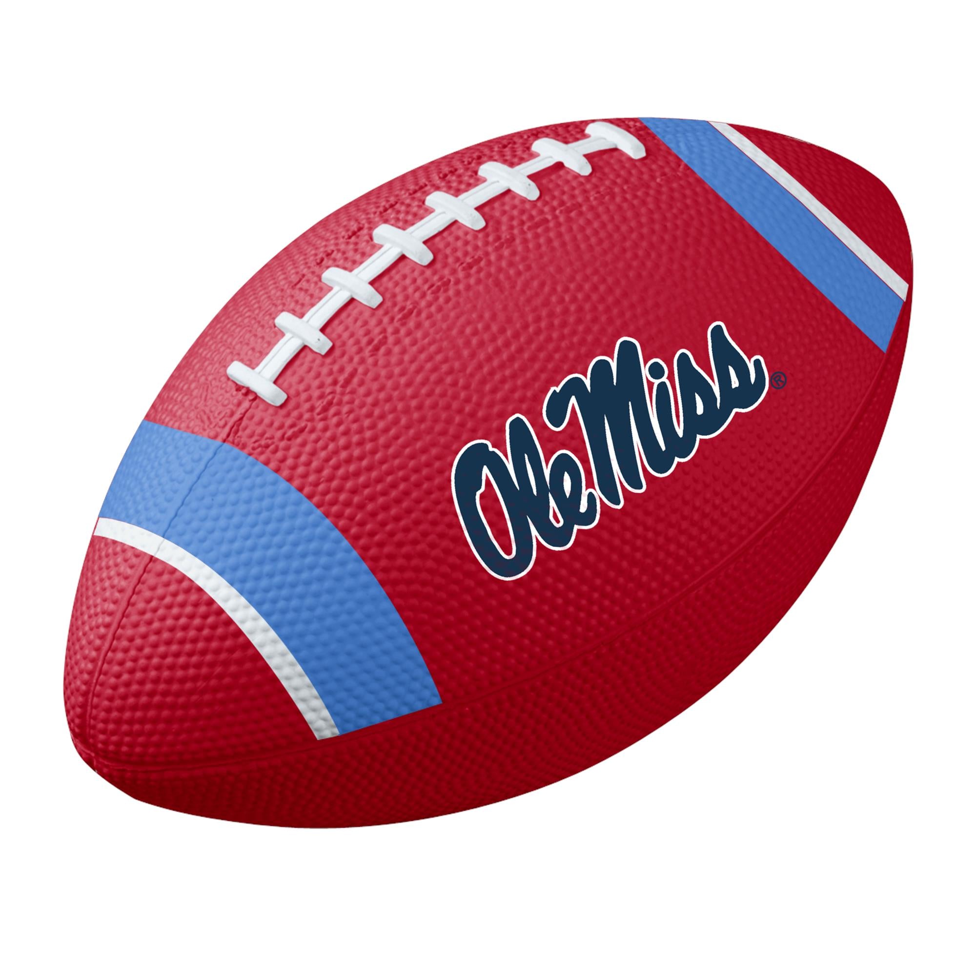 Nike Mini Rubber Football- Red with Powder Blue
