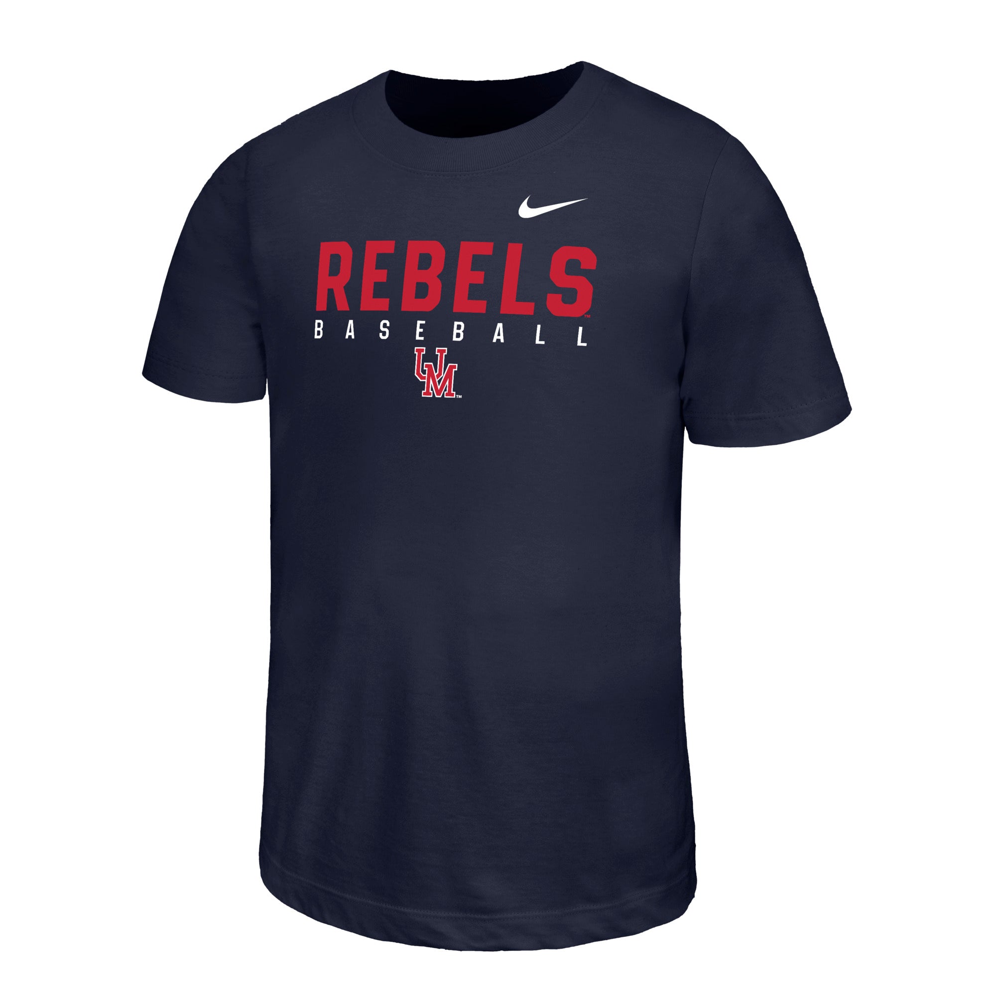 Nike Ole Miss Boys Legend Short Sleeve Baseball Tee - Navy