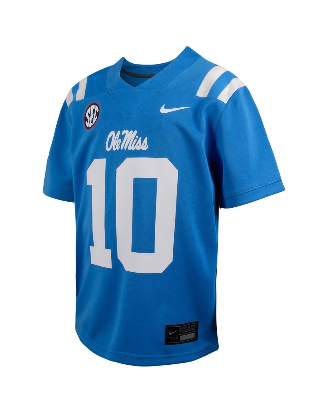 Men's Nike Powder Blue Ole Miss Rebels Full-Button Replica Baseball Jersey