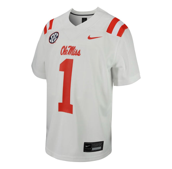 Nike Men's Full Replica Baseball Jersey - White, featuring Ole Miss de –  The College Corner