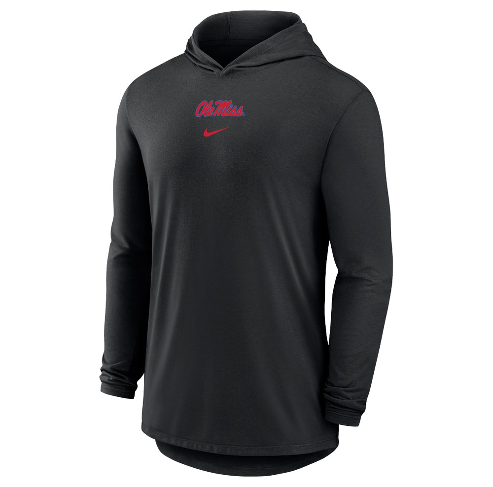 Nike Men’s Legend Long Sleeve Tee with Ole Miss Script - Black