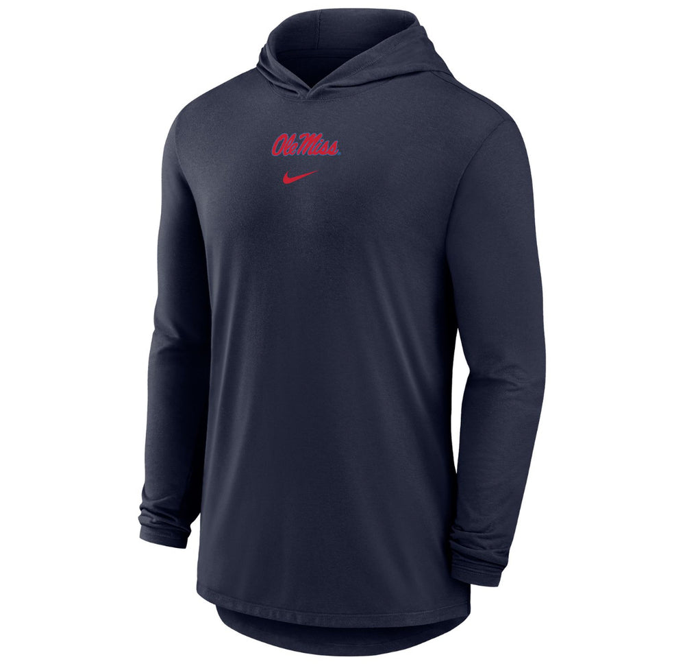 Nike Men’s Legend Long Sleeve Tee with Ole Miss Script - Navy