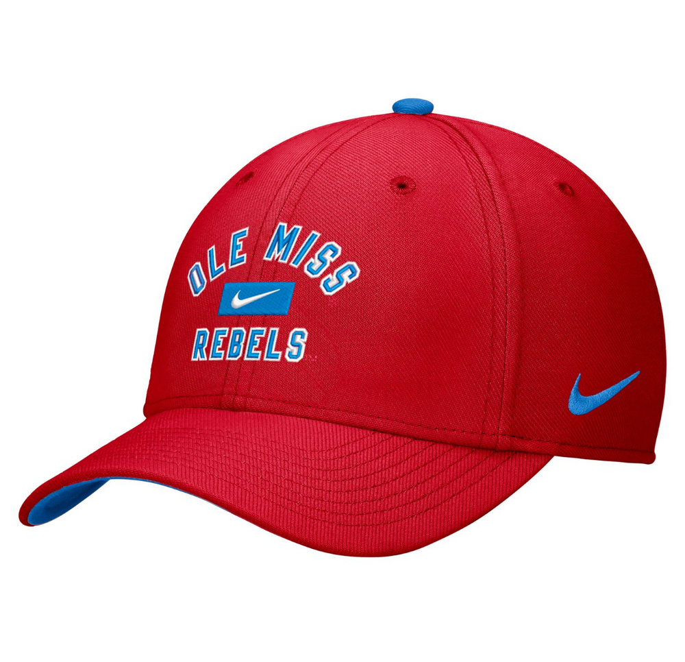 Nike Ole Miss Dri Fit Rise Structured Stretch Fit Cap