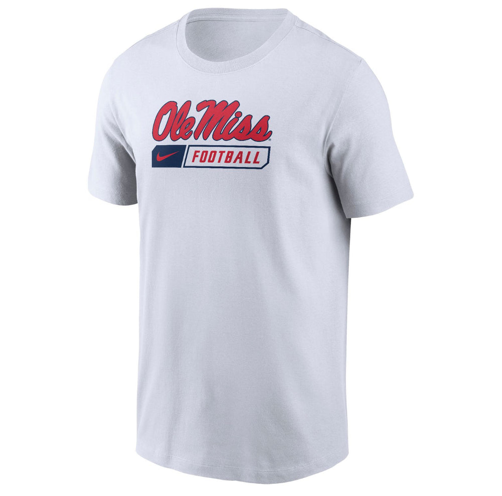 Nike Dri-Fit Ole Miss White Football Tee