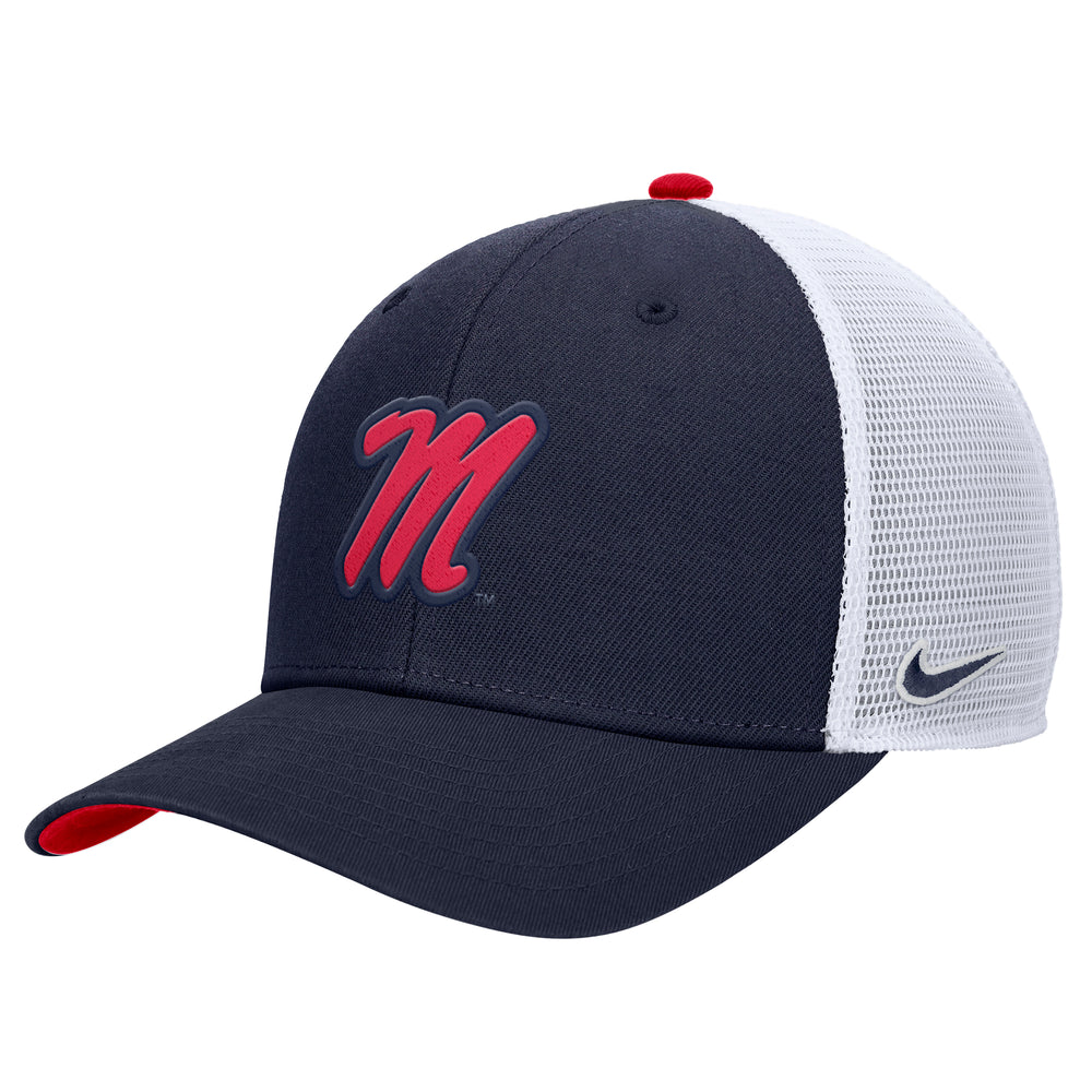 Nike Rise Colorblock Structured Ole Miss Hat - Navy