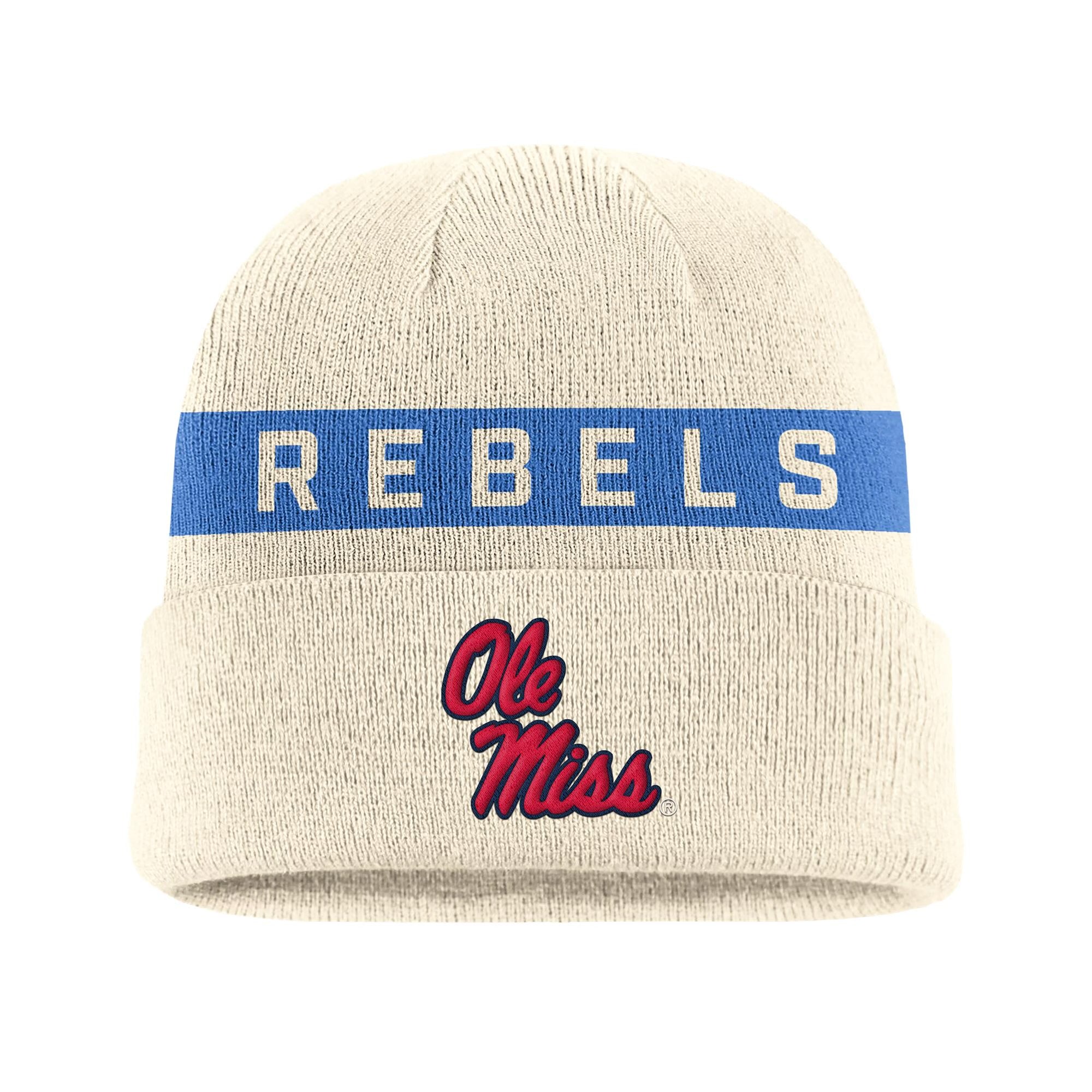 Nike Ole Miss Peak Utility Cuffed Beanie Natural
