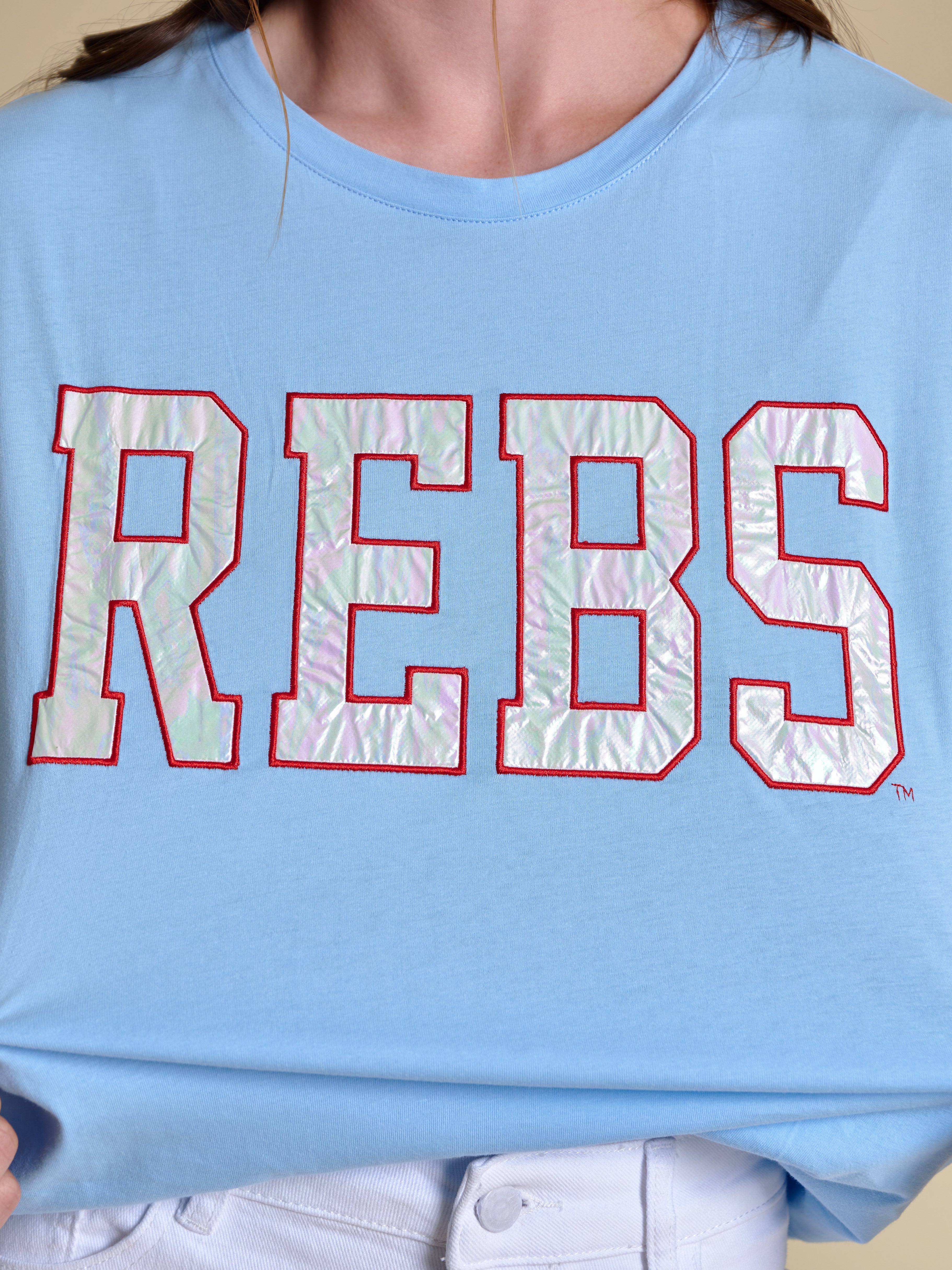 Stewart Simmons Rebs Varsity Boyfriend Tee