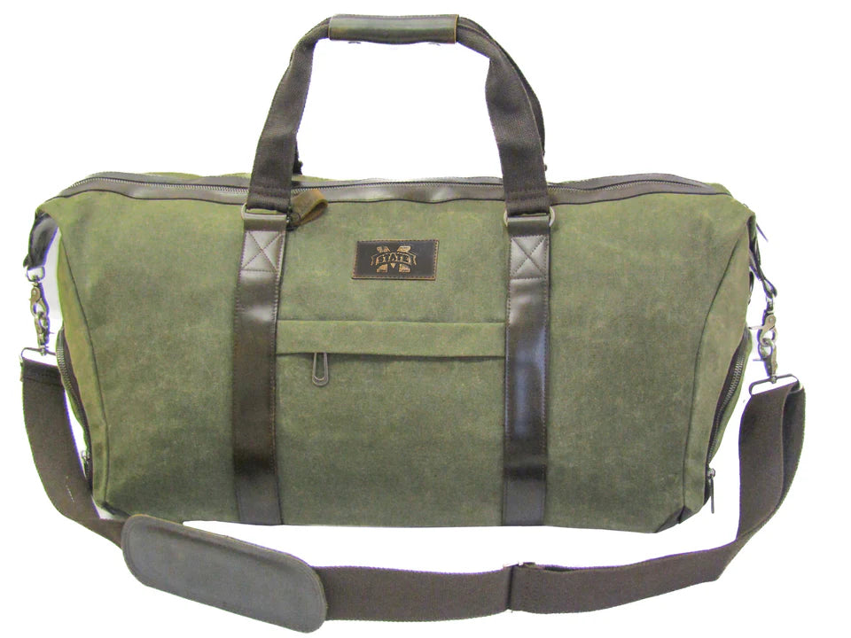 Zep Pro Wax Canvas Weekender Bag in Olive - Mississippi State Logo
