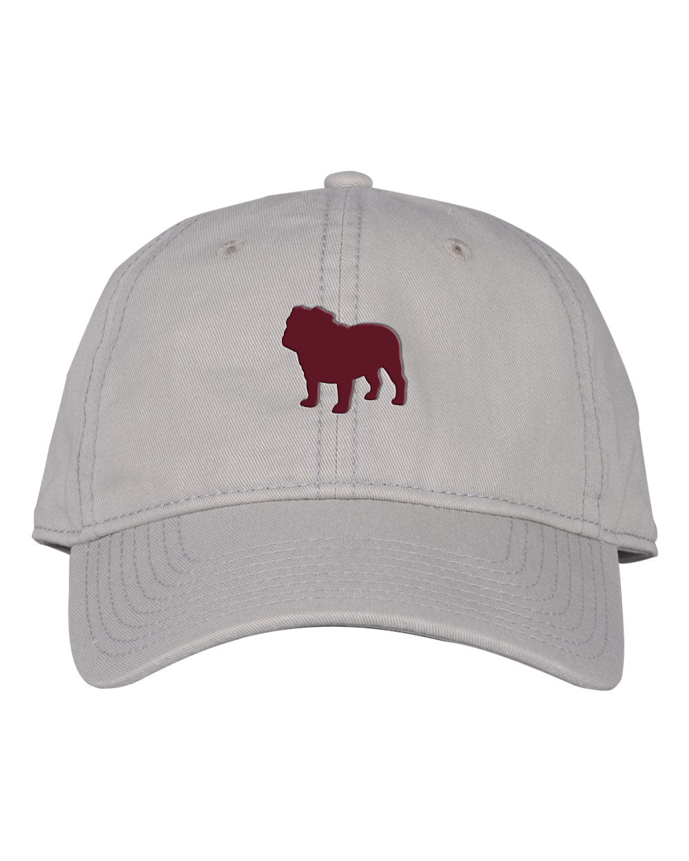 The Game Gray Hat with Maroon Bulldog Silhouette