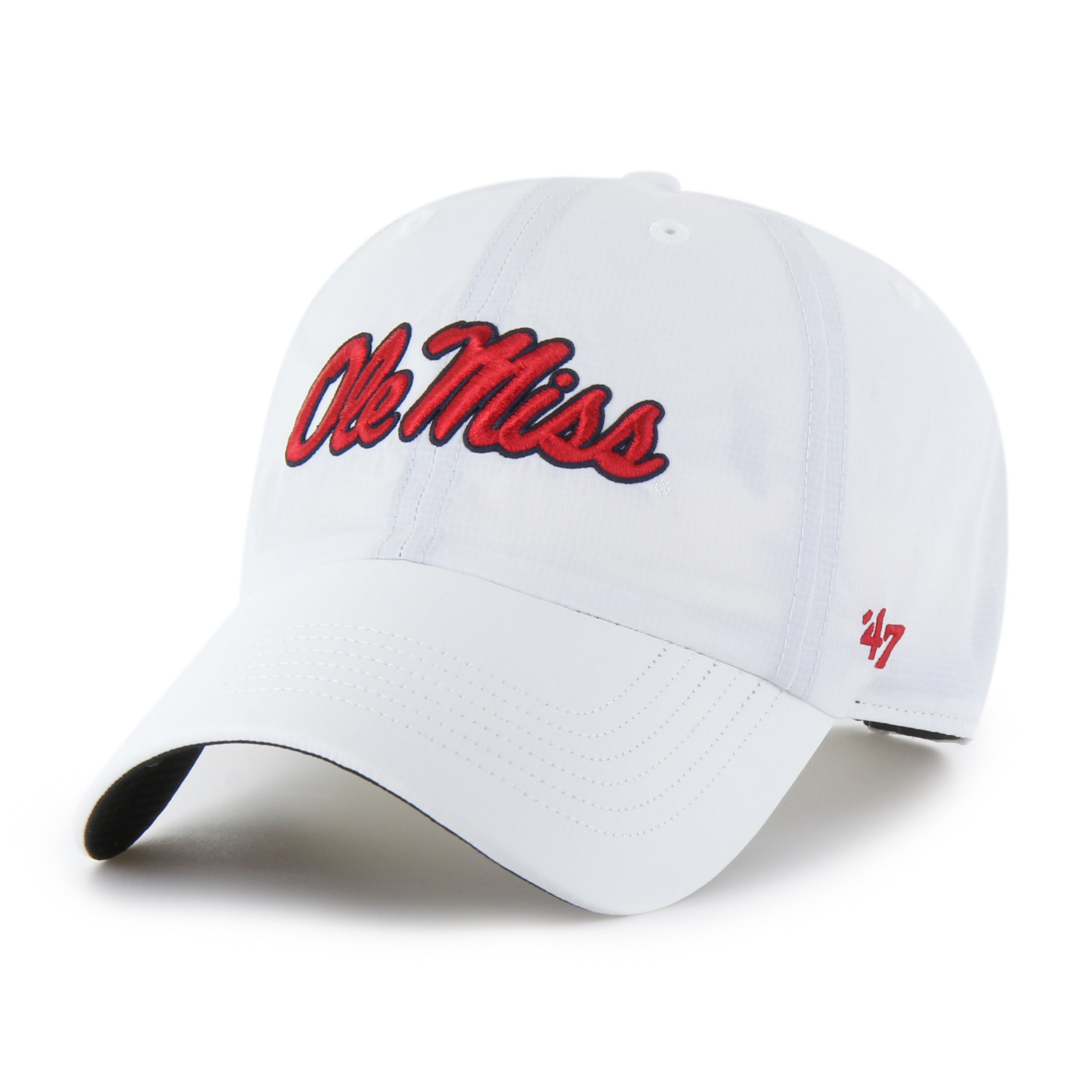 47 Brand brrr Technology Ole Miss Clean Up White Adjustable Hat