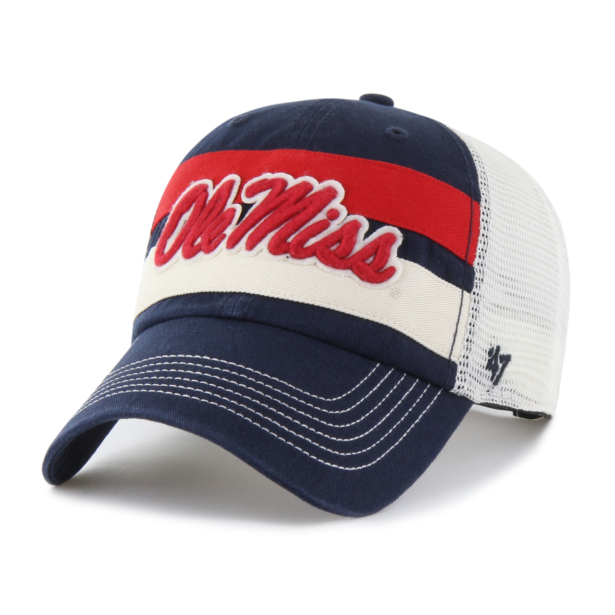 47 Brand Clean Up Ole Miss Stripe Adjustable Hat