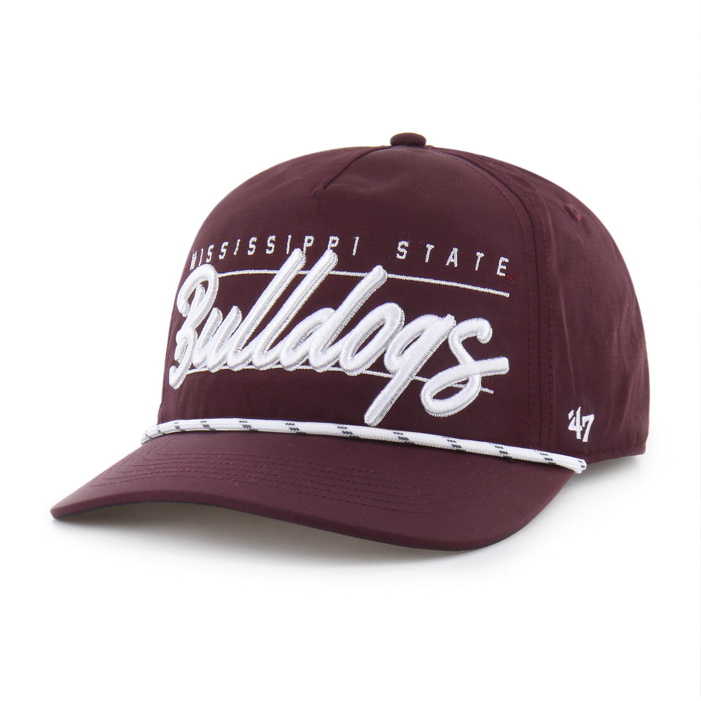 Mississippi State 47 Brand "Hitch" Rope Hat - Maroon with Bulldogs