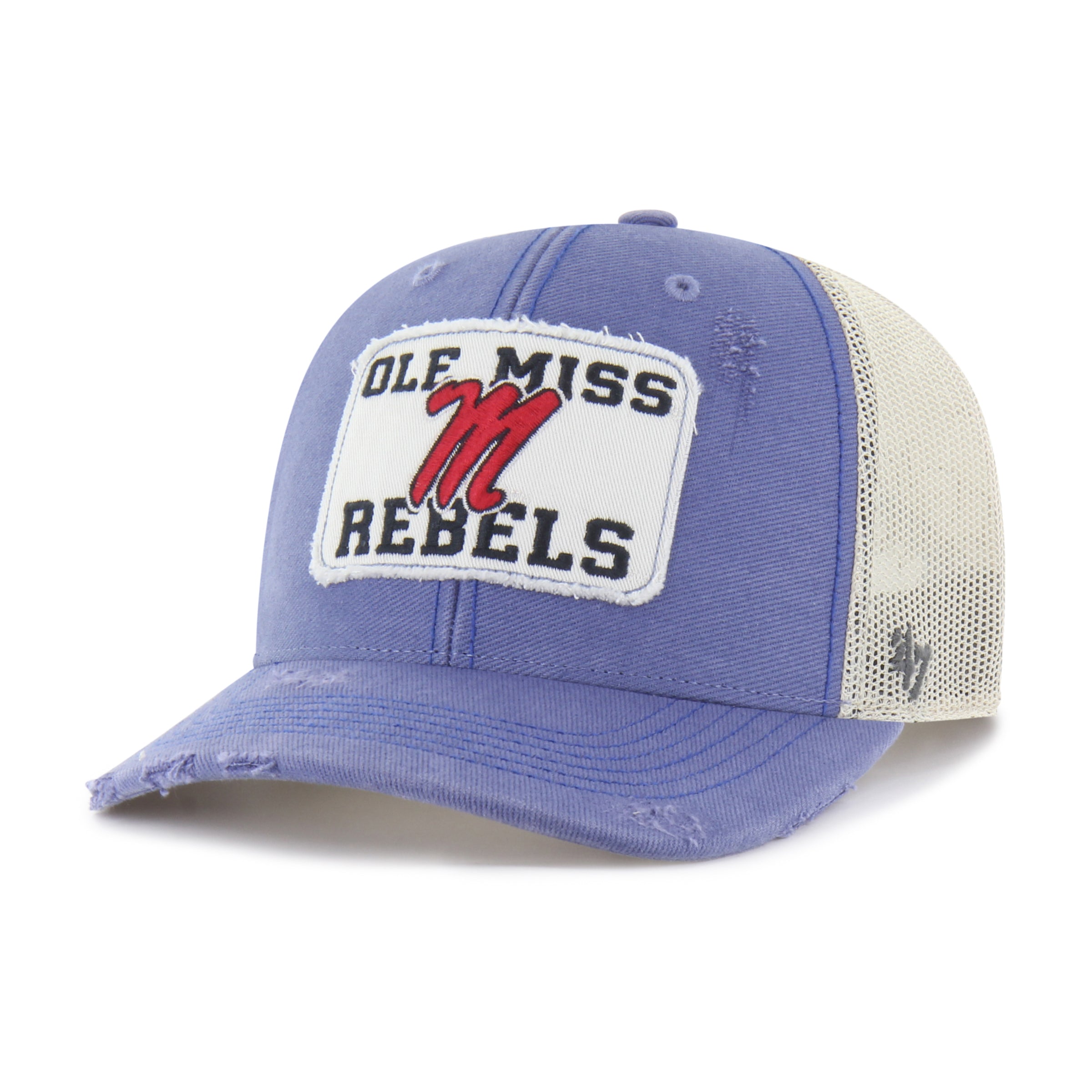 Ole Miss 47 Brand "Trucker" Hat - Powder Blue with Ole Miss Rebels Patch