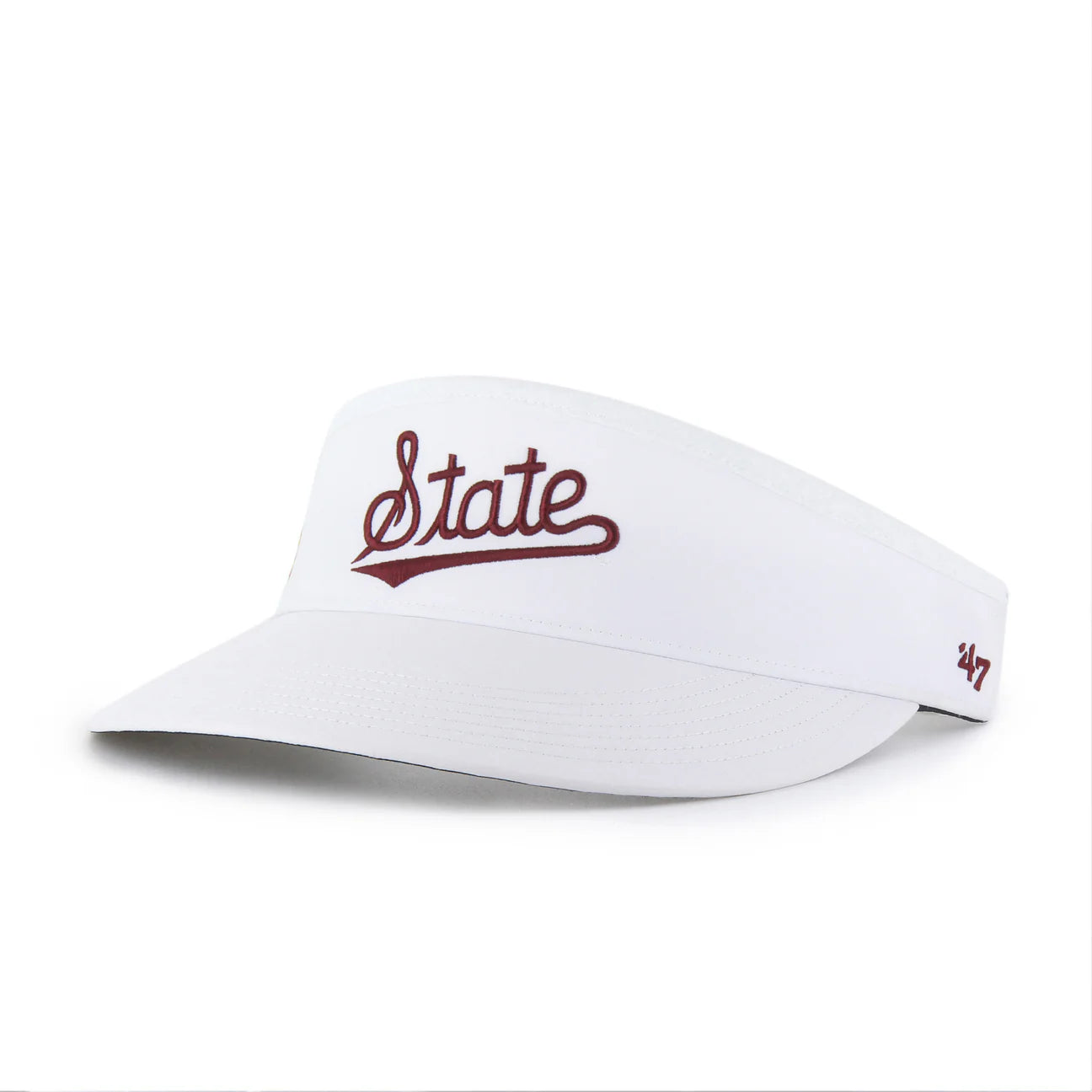 47 Brand White State Script Visor