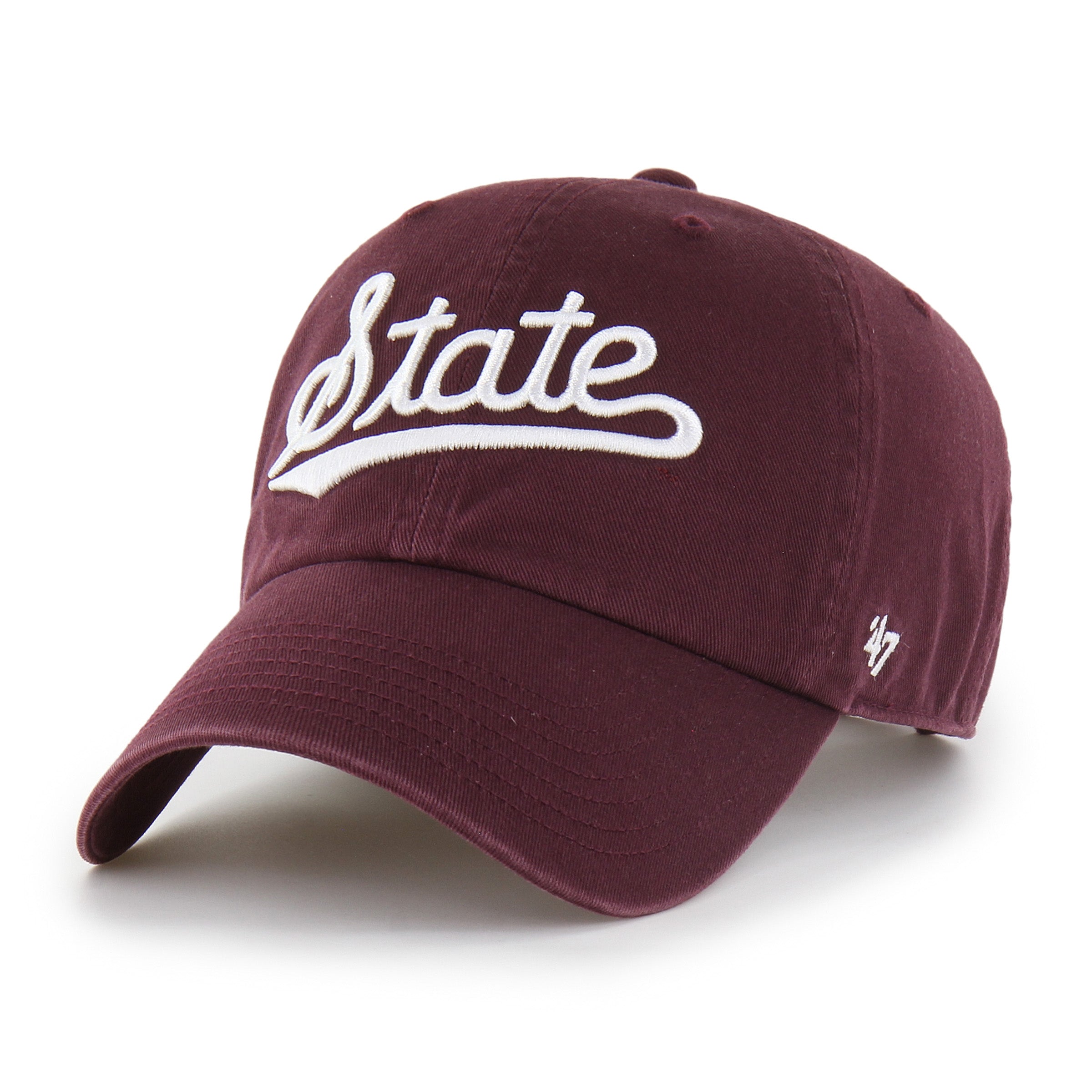 Mississippi State 47 Brand "Clean Up" Hat - Maroon with State Script