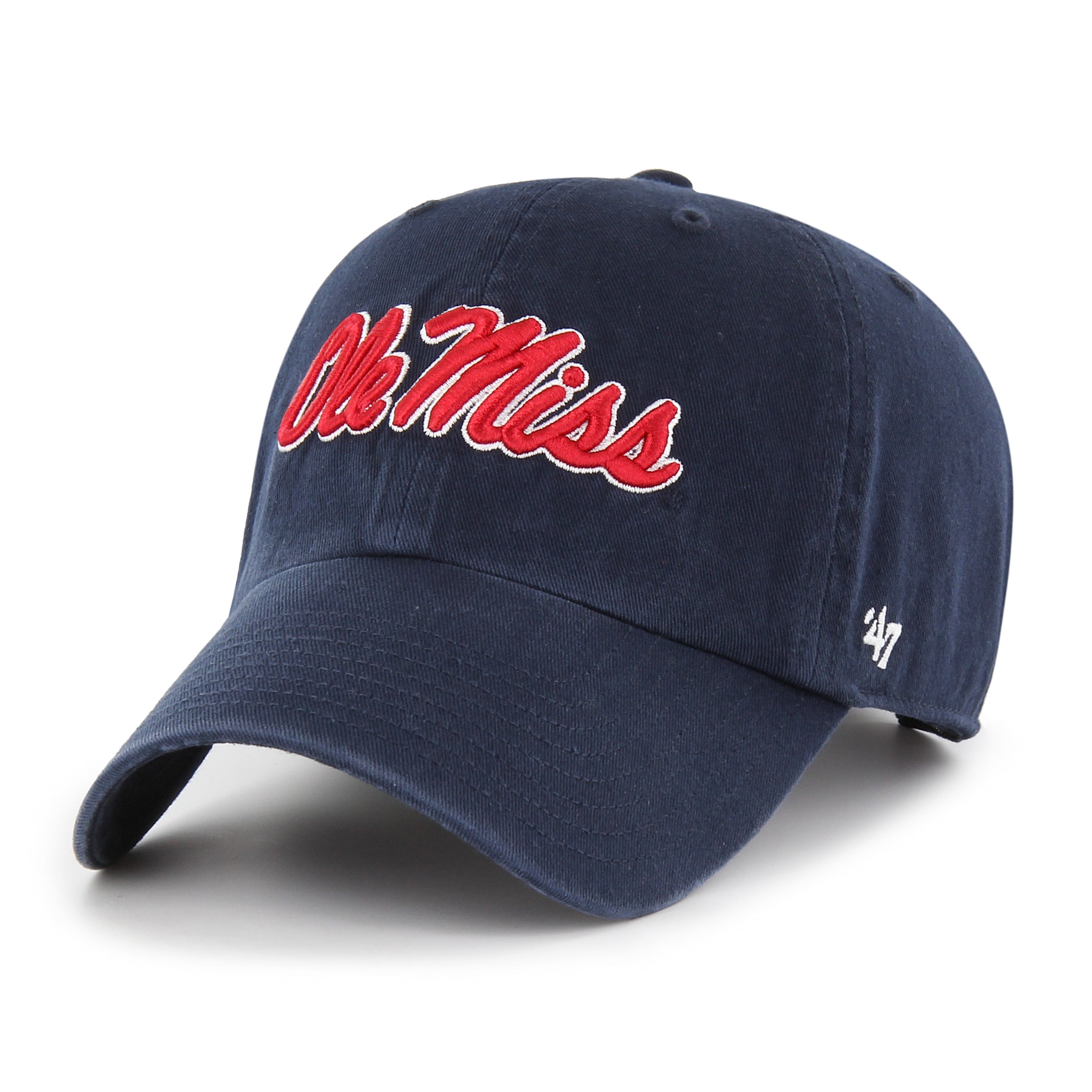 Ole Miss 47 Brand "Clean Up" Hat - Navy with Ole Miss Script