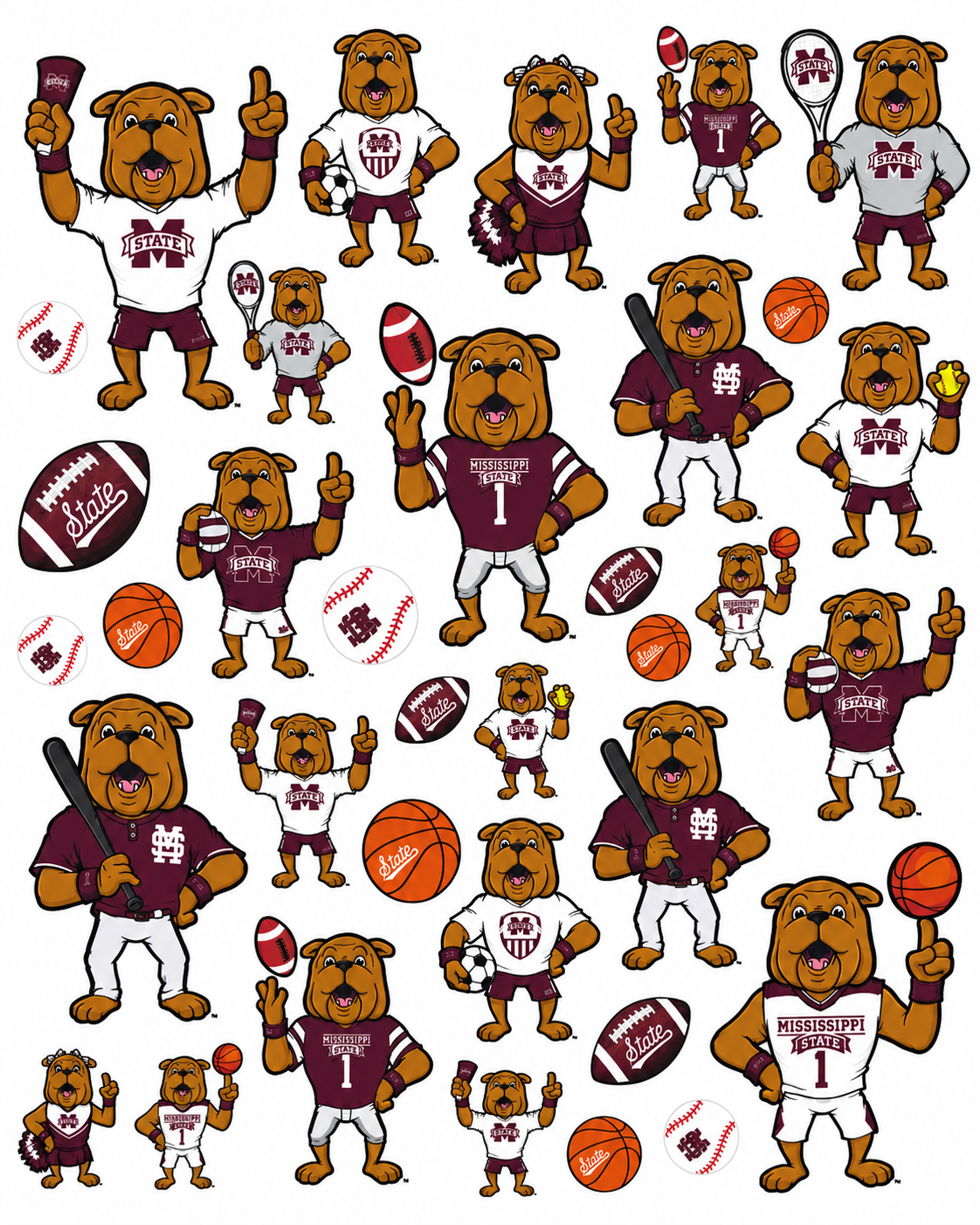 Mississippi State Stick Sheet - Youth Marks
