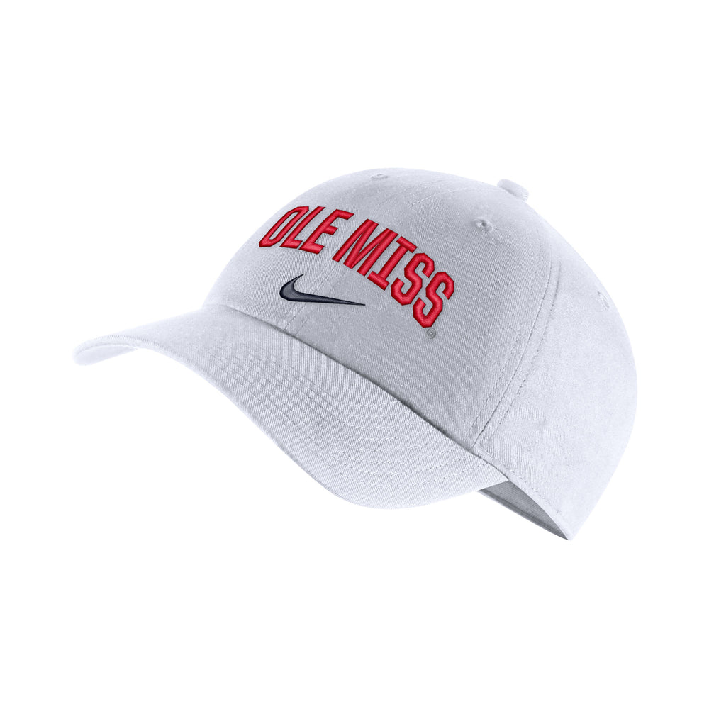 Ole Miss White Nike Swoosh Heritage86 Hat