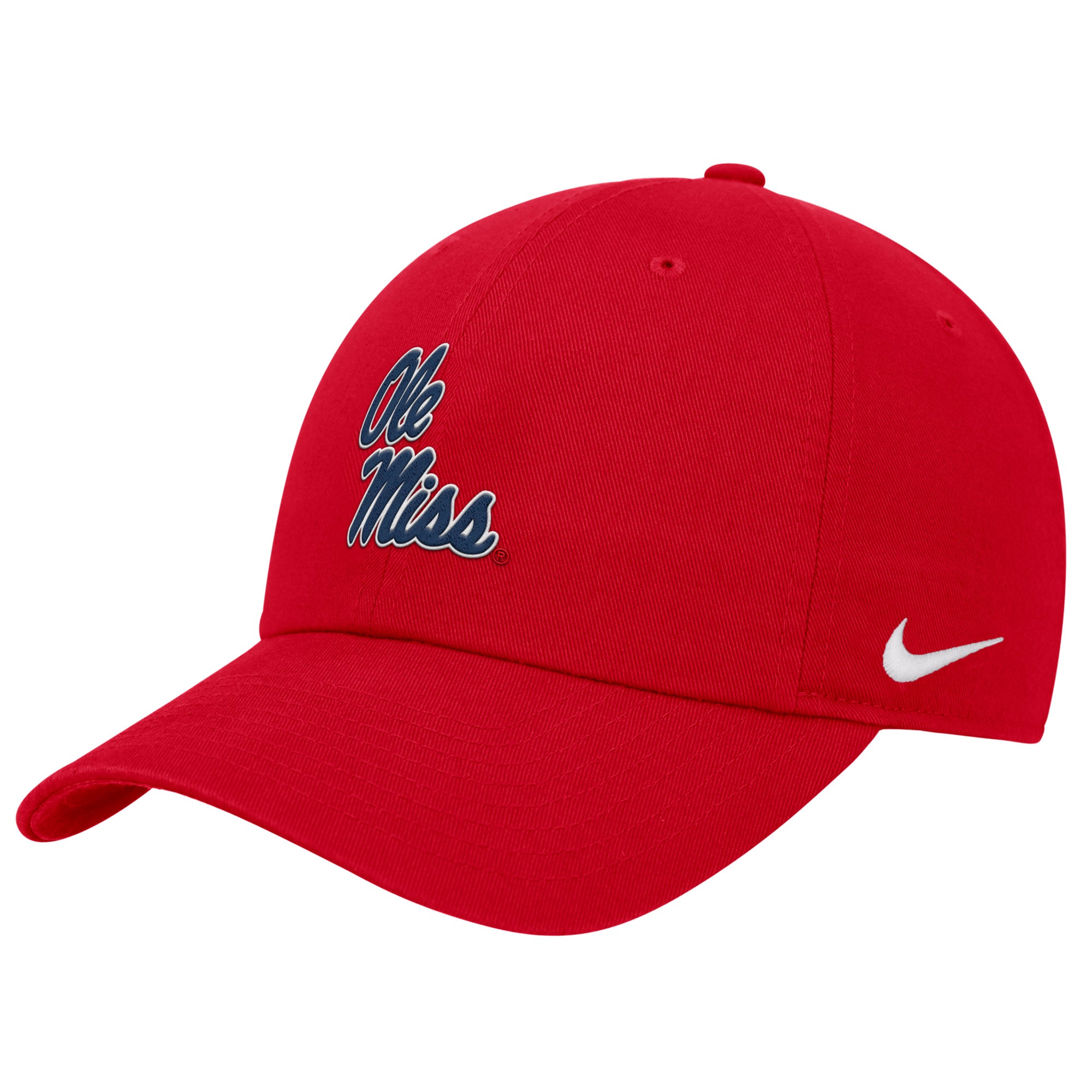 Ole Miss Kids Club Cap - Red with Ole Miss Stack Script