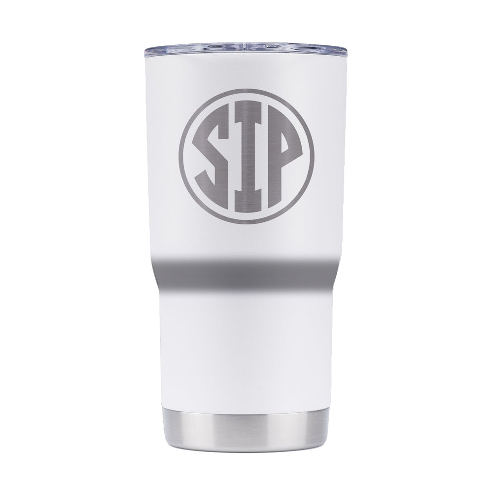 SIP Laser Etched White 20 oz Tumbler