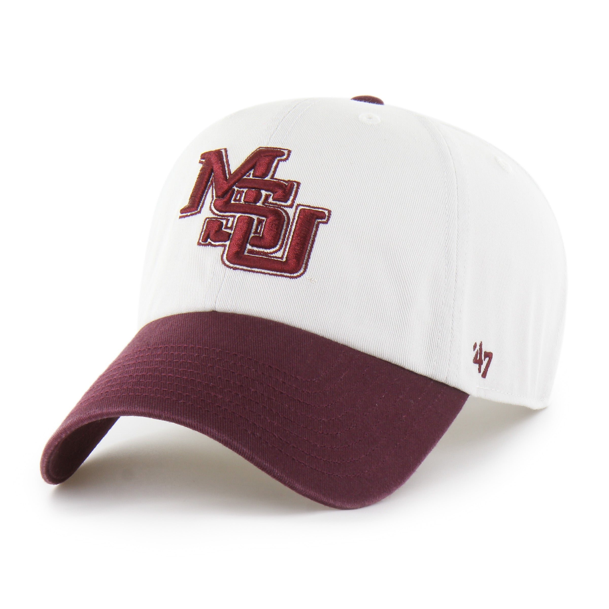 Mississippi State 47 Brand "Clean Up" Hat - Two Tone with Interlocking MSU