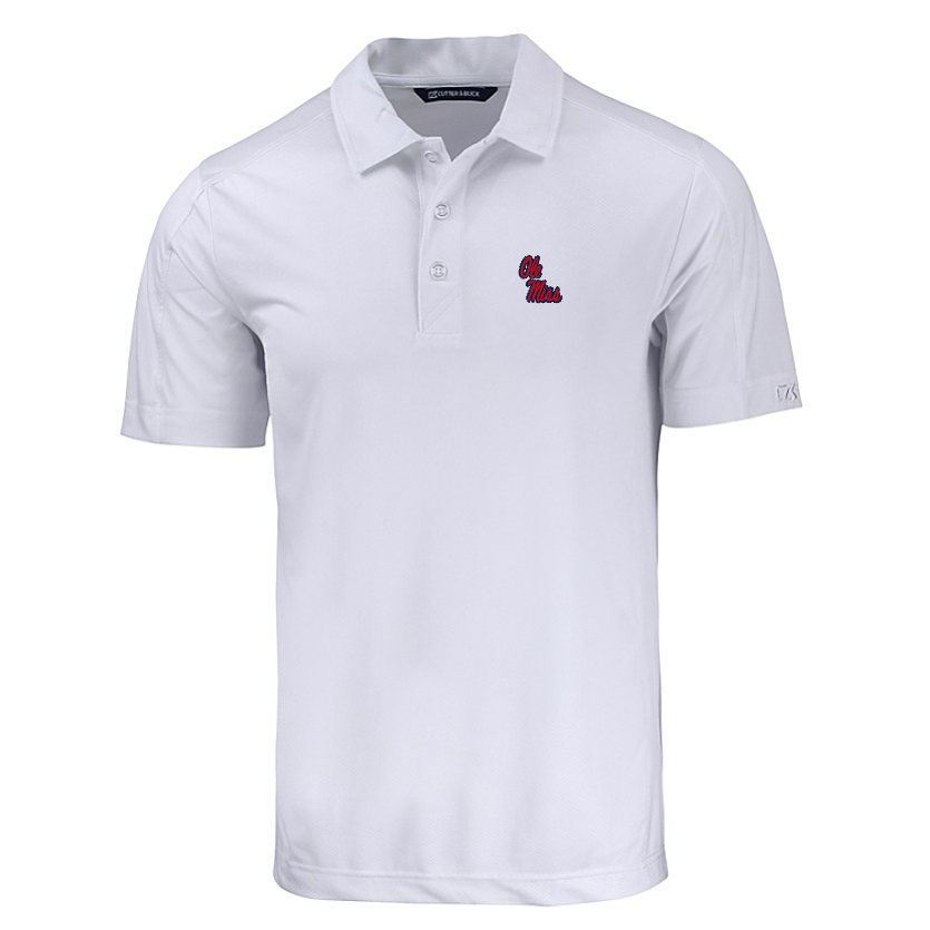 Cutter and Buck Prospect White Polo Ole Miss