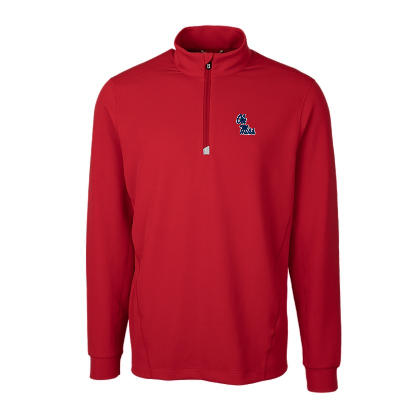 Cutter and Buck Traverse Stretch Red 1/4 Zip